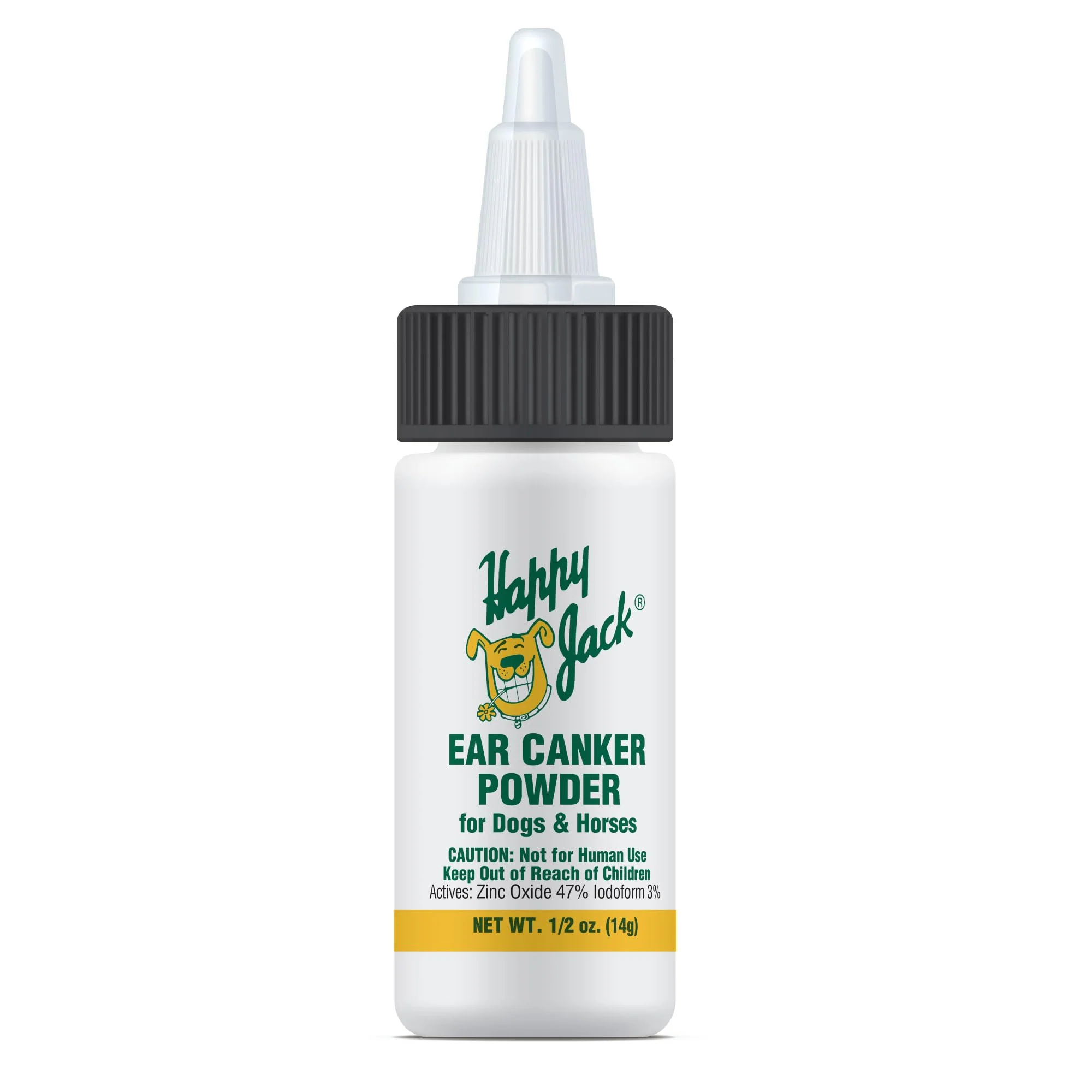 Environmentally Friendly HAPPY JACK Ear Canker Powder 0.5 oz – Made in USA for Dogs Ear Care World-Class