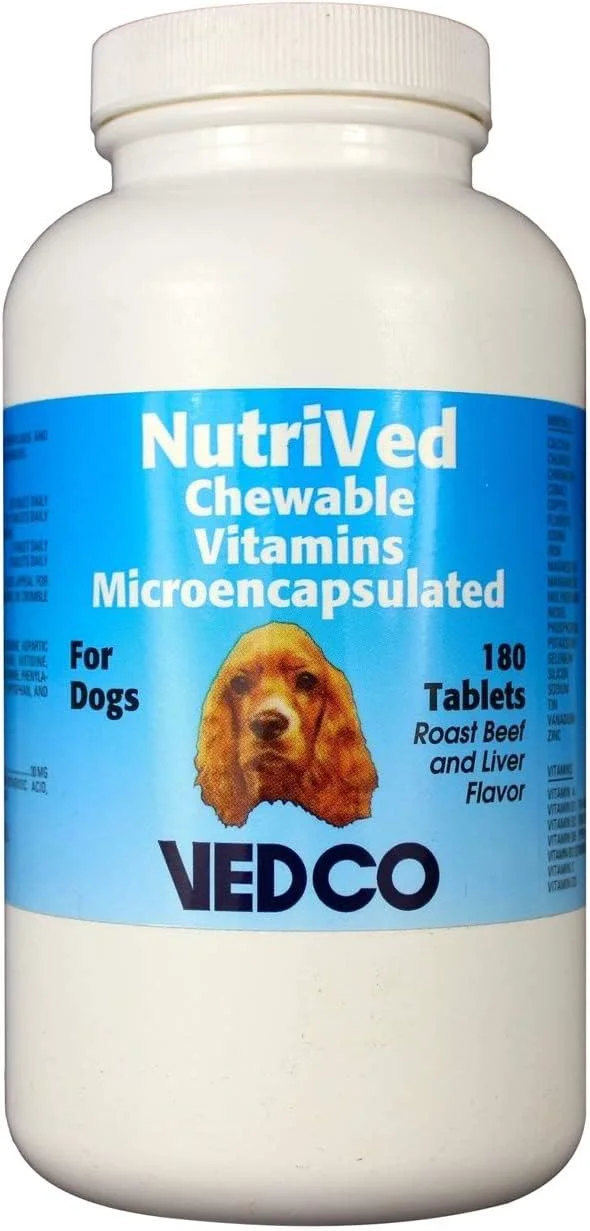Selected Vedco NutriVed Chewable Vitamins for Dogs – 180 Tablets Organic