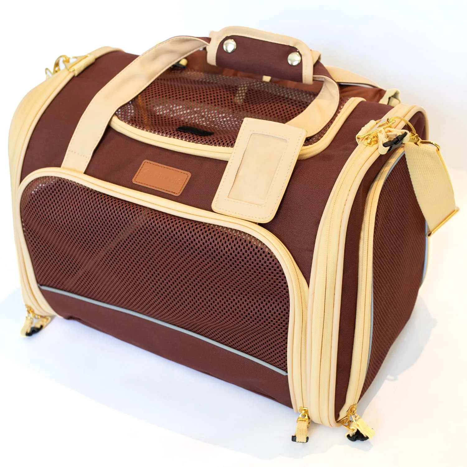 Fine PETPROVED Large Cat Carrier Soft Dog Carrier – Airline Travel Bag M Brown Solid