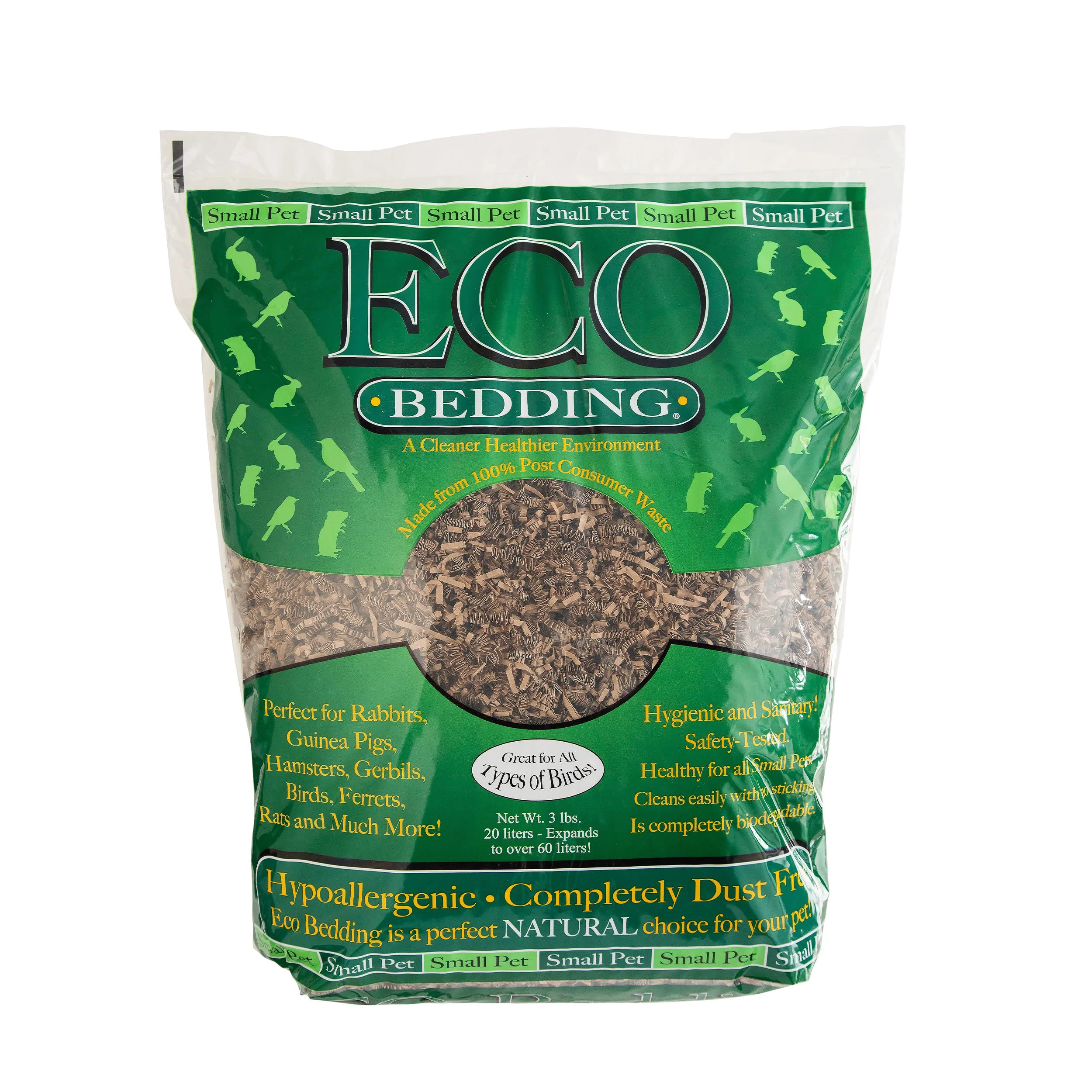 Verified ECO BEDDING 99 Dust- Paper Bedding for Small Pets Birds – Eco Natural 1.5 lb High-End