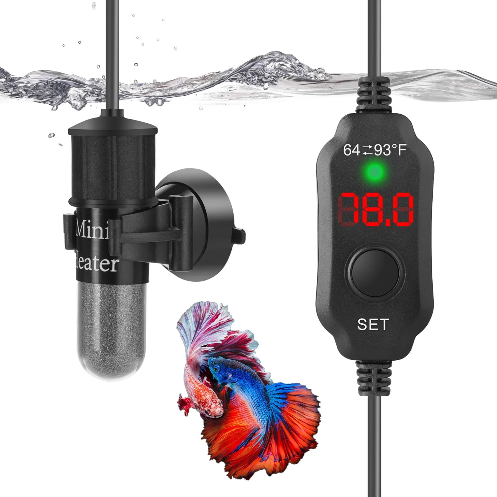 Trusted VCRAZE Mini Aquarium Heater 30W — Ultra-Compact Digital Display Thermostat for 4-6 Gallon Tanks Sophisticated