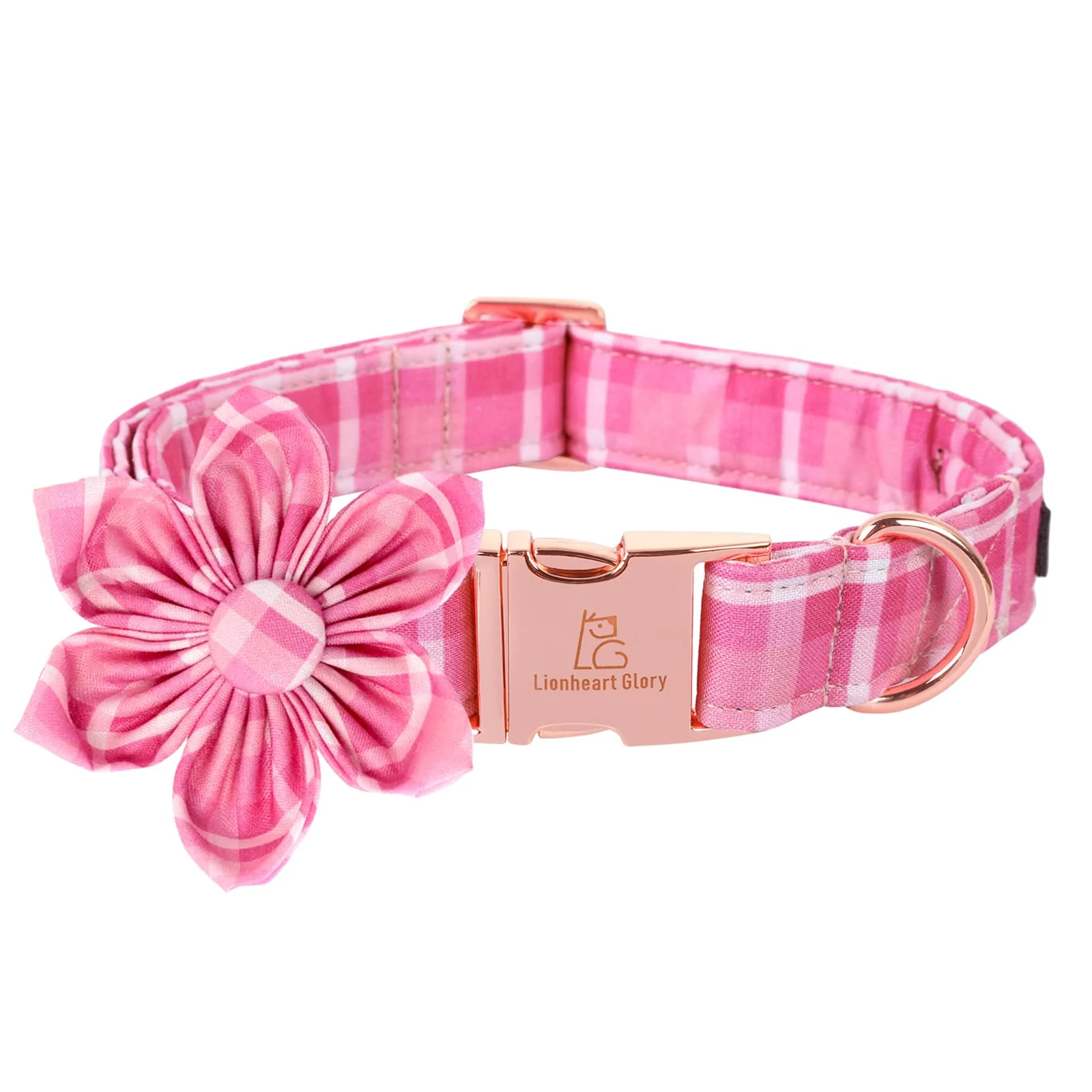 Excellent Lionheart Glory Dog Collar XL Pink Flower – Adjustable Floral Collar for Large Dogs Trendy