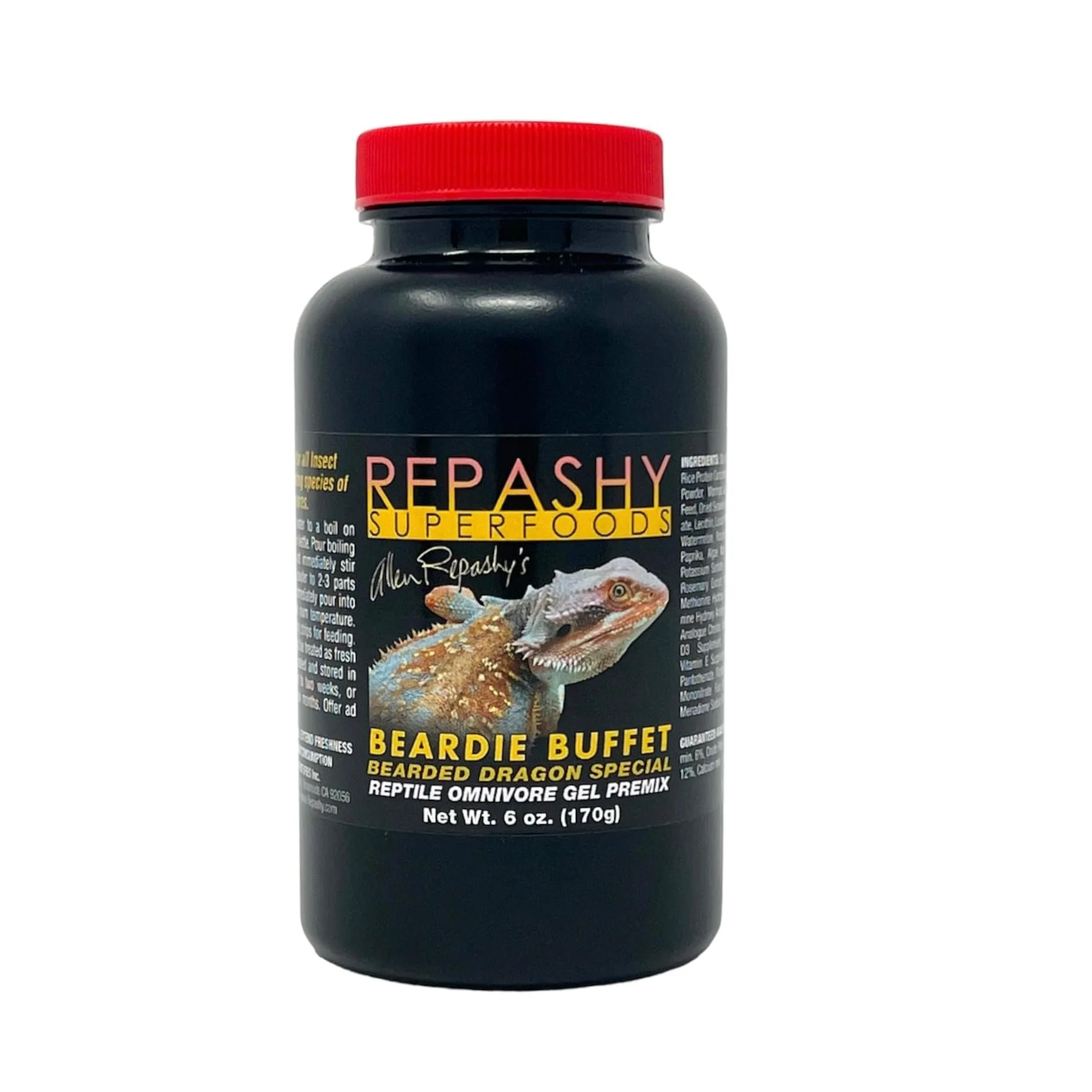 Elegant Repashy Beardie Buffet 6oz Jar – Omnivore Reptile Diet for Bearded Dragons Detailed