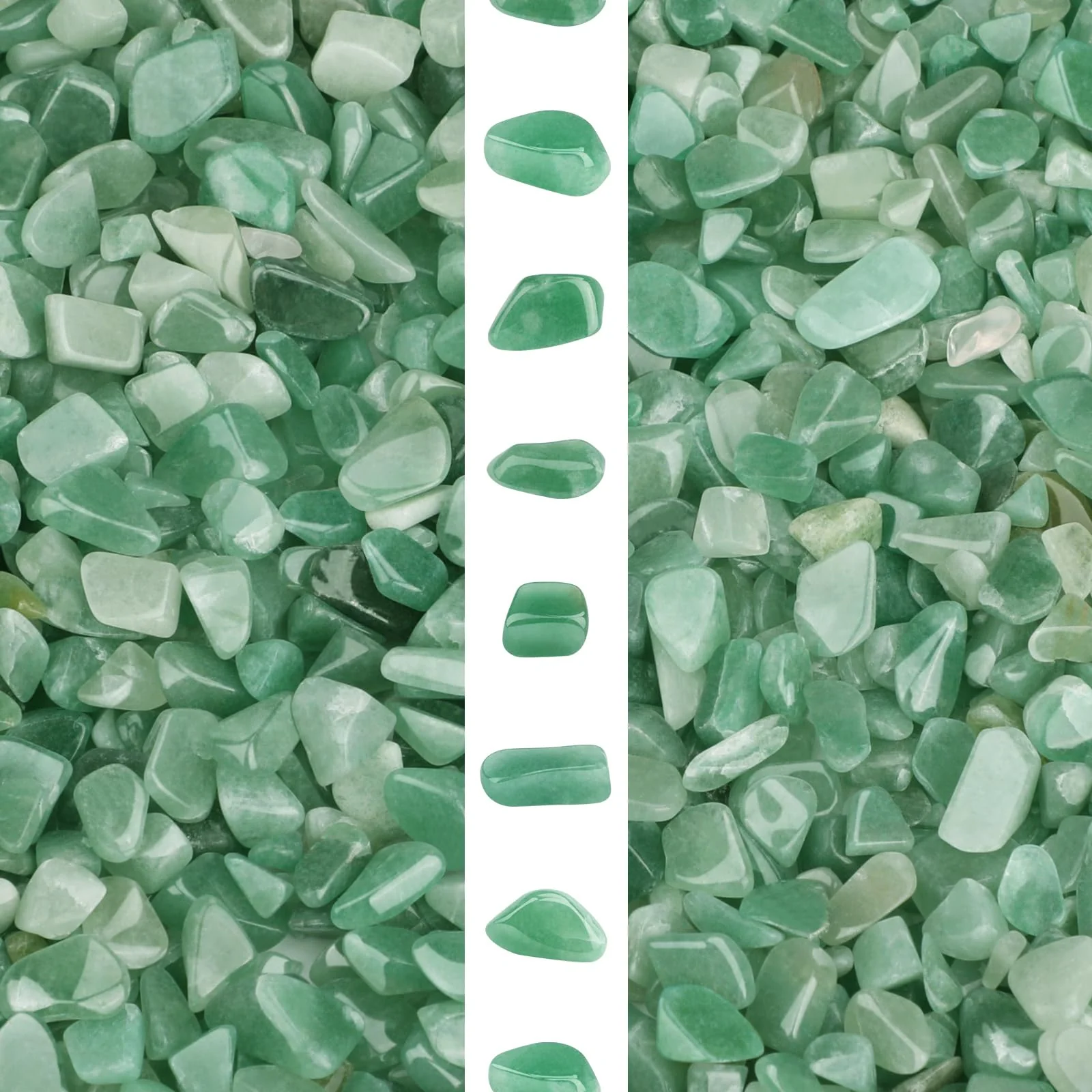 Smart gemshan 2lb Aventurine Quartz Chips – Natural 7-9mm Crystal Chips for DIY Decor Aquarium Jewelry Versatile