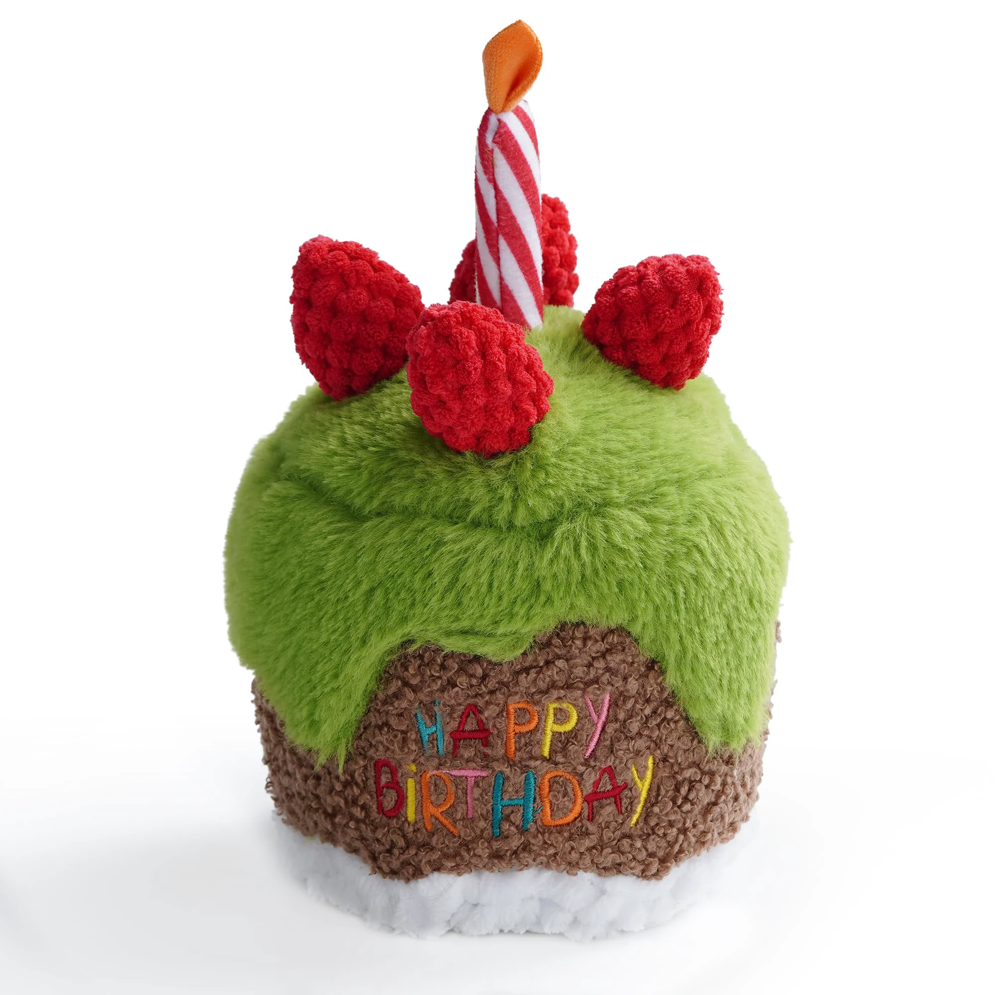 Pure Fuzzwoof Dog Happy Birthday Cake Singing Toy Plush Birthday Party Dog Toy Recyclable
