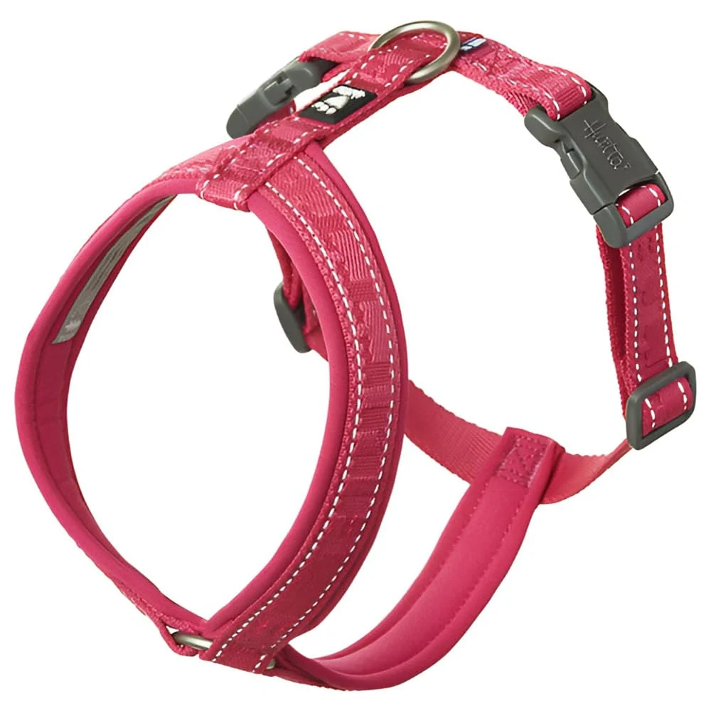 Detailed Hurtta Casual ECO Dog Y-Harness Ruby 32-35 in – Recycled Materials Reflective Comfortable Premium