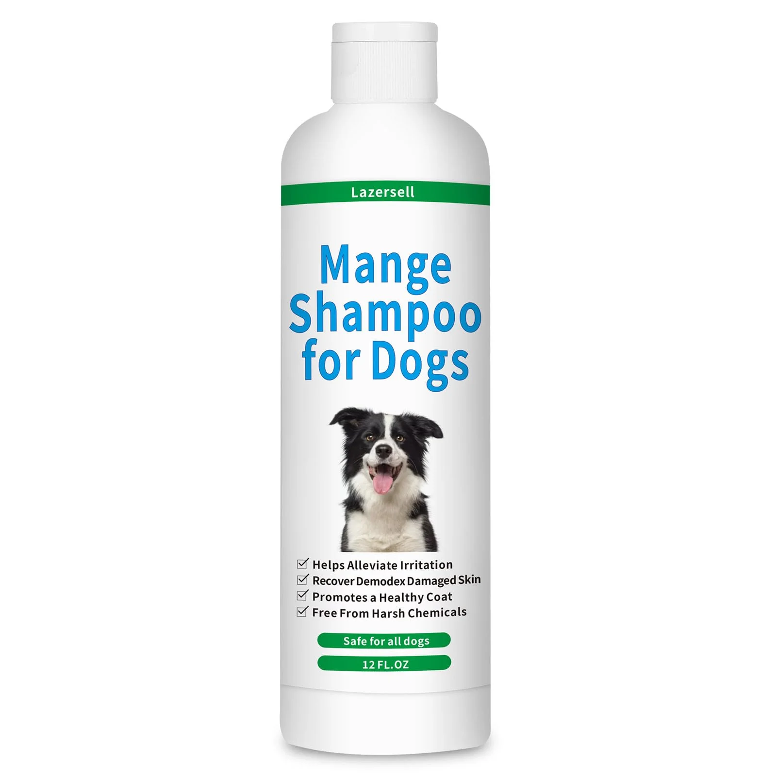 Breathable Lazersell Mange Shampoo for Dogs — Extra Strength for Healthy Skin Coat Original