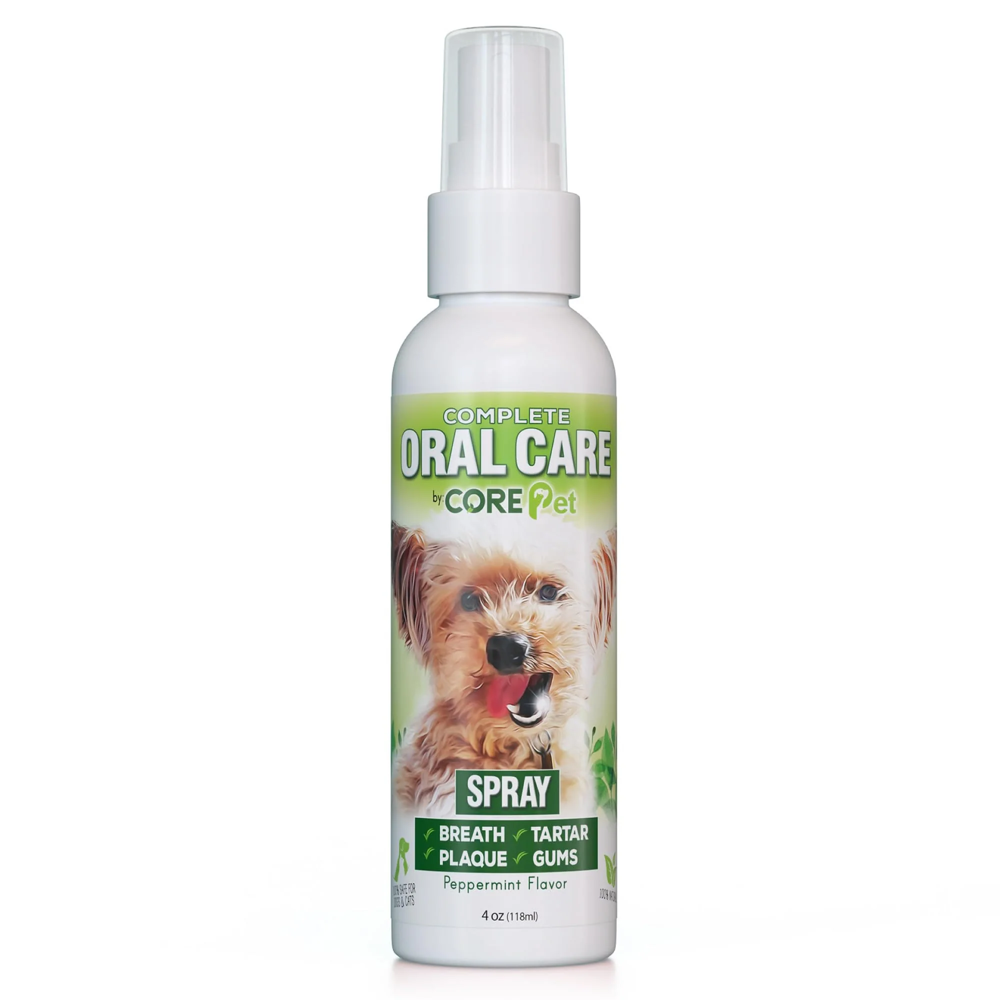 Carefully Designed CORE Pet Complete Oral Care from The Founders of PetzLife – Peppermint Spray 4 oz Elite