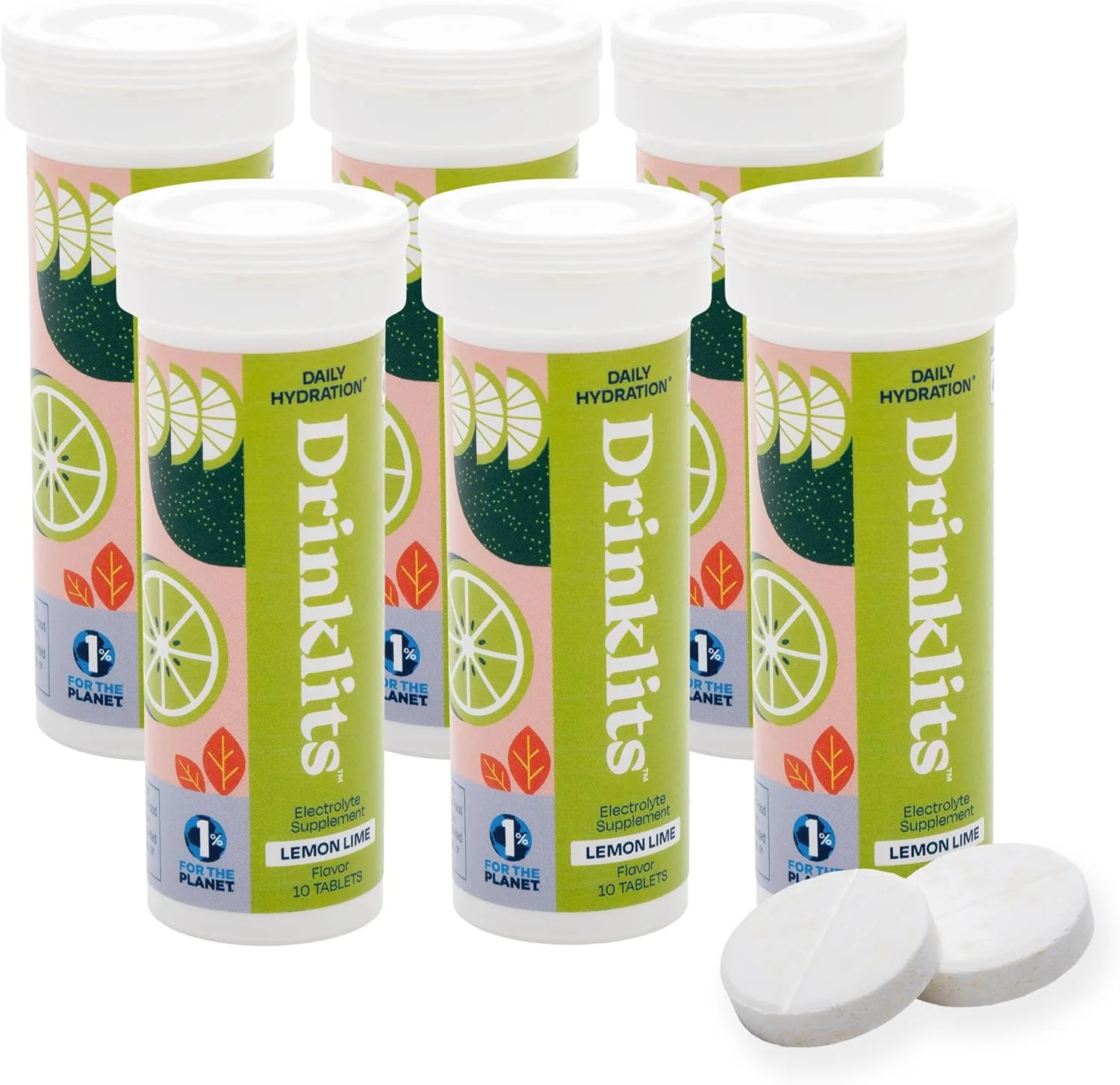 Fast Lemon-Lime Electrolyte Sports Drink Tablets – 6 Tubes 60 Servings Safe