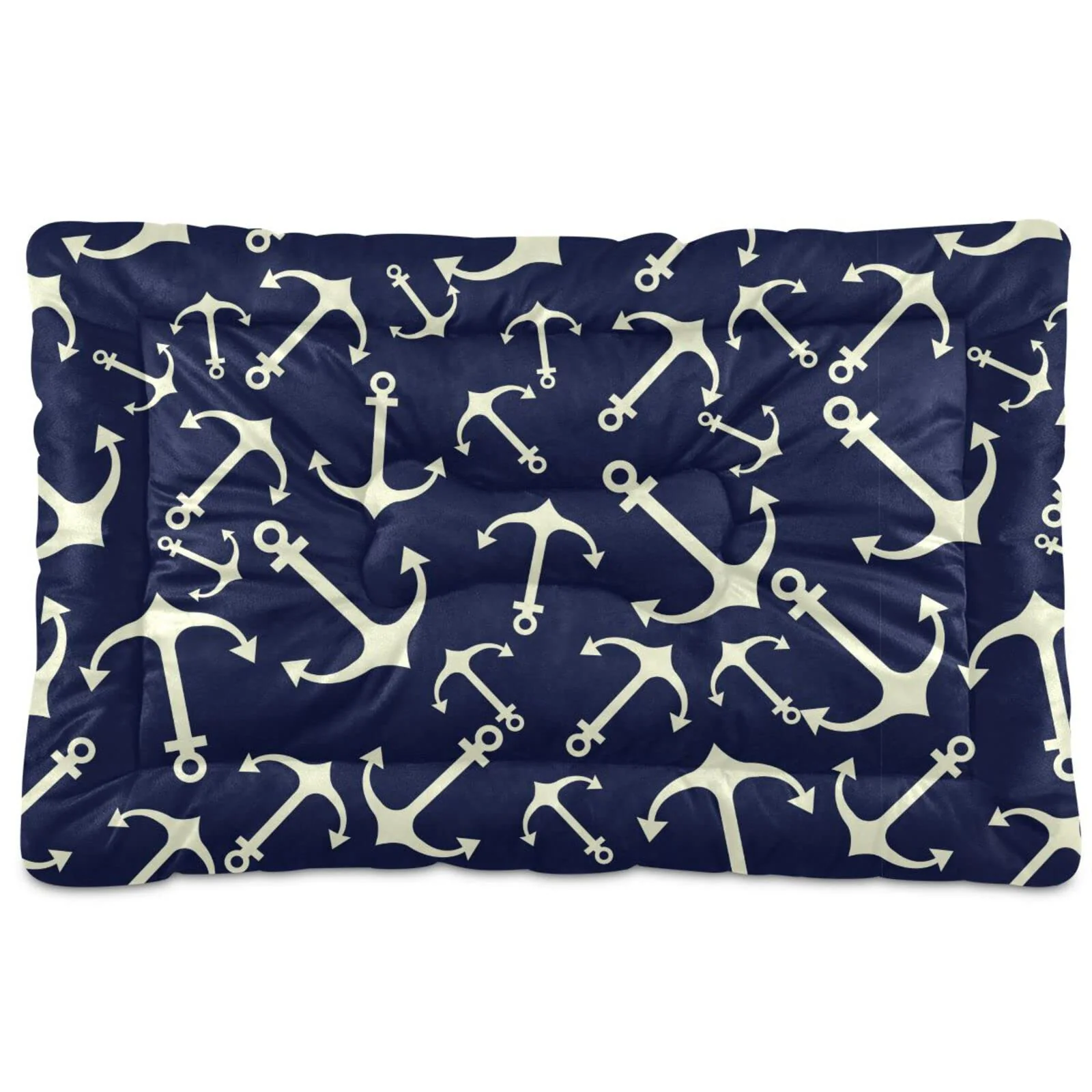 Excellent Emelivor Marine Nautical Dog Bed Cat Crate Mat — 24×36 in Machine Washable Non-Slip Fine Crafted