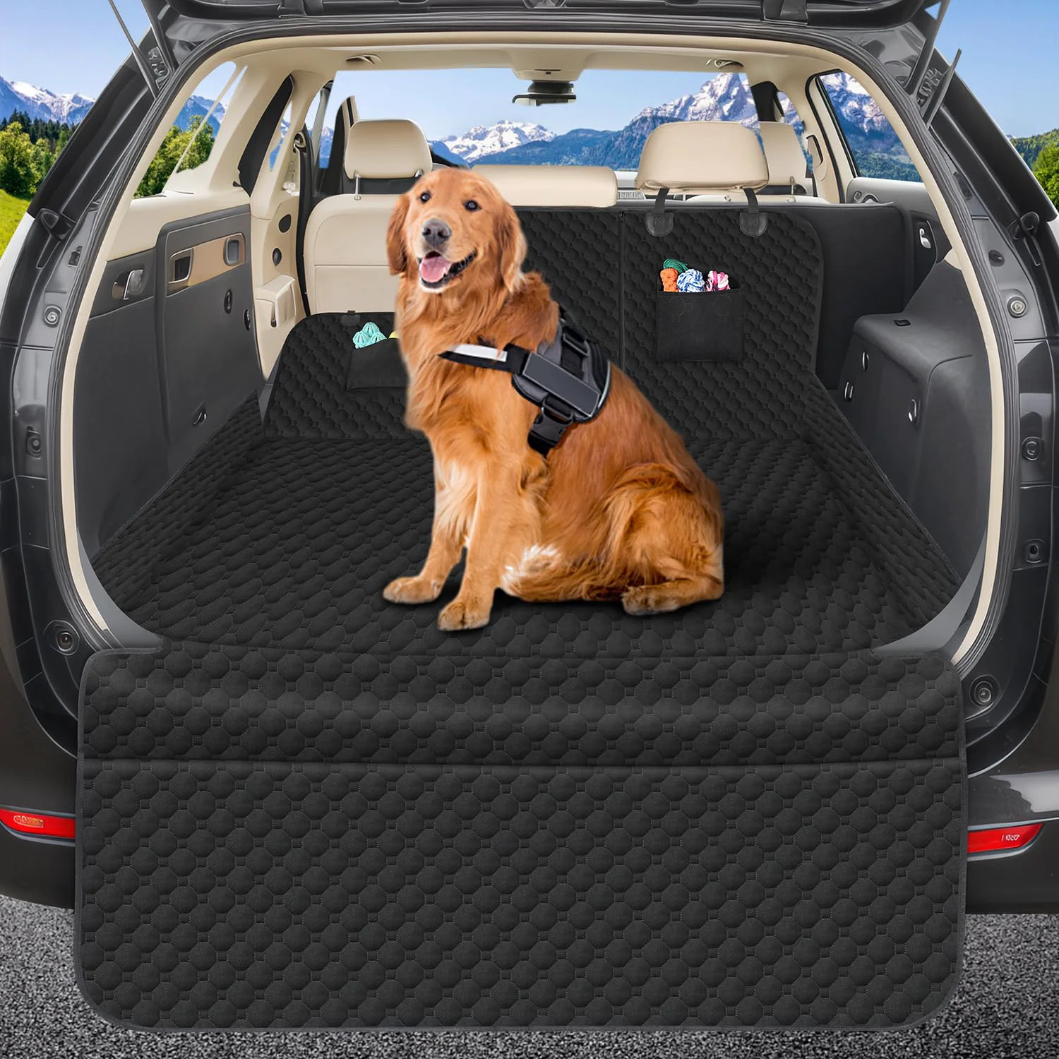 High-Grade Mancro SUV Cargo Liner for Dogs – Waterproof Non-Slip Trunk Cover 106 x 54 in Convenient