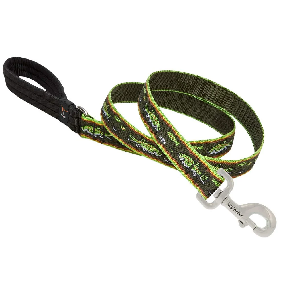 Convenient LupinePet s 1 Inch Brook Trout Leash 6-Foot — Padded Handle for Medium Large Dogs Selected