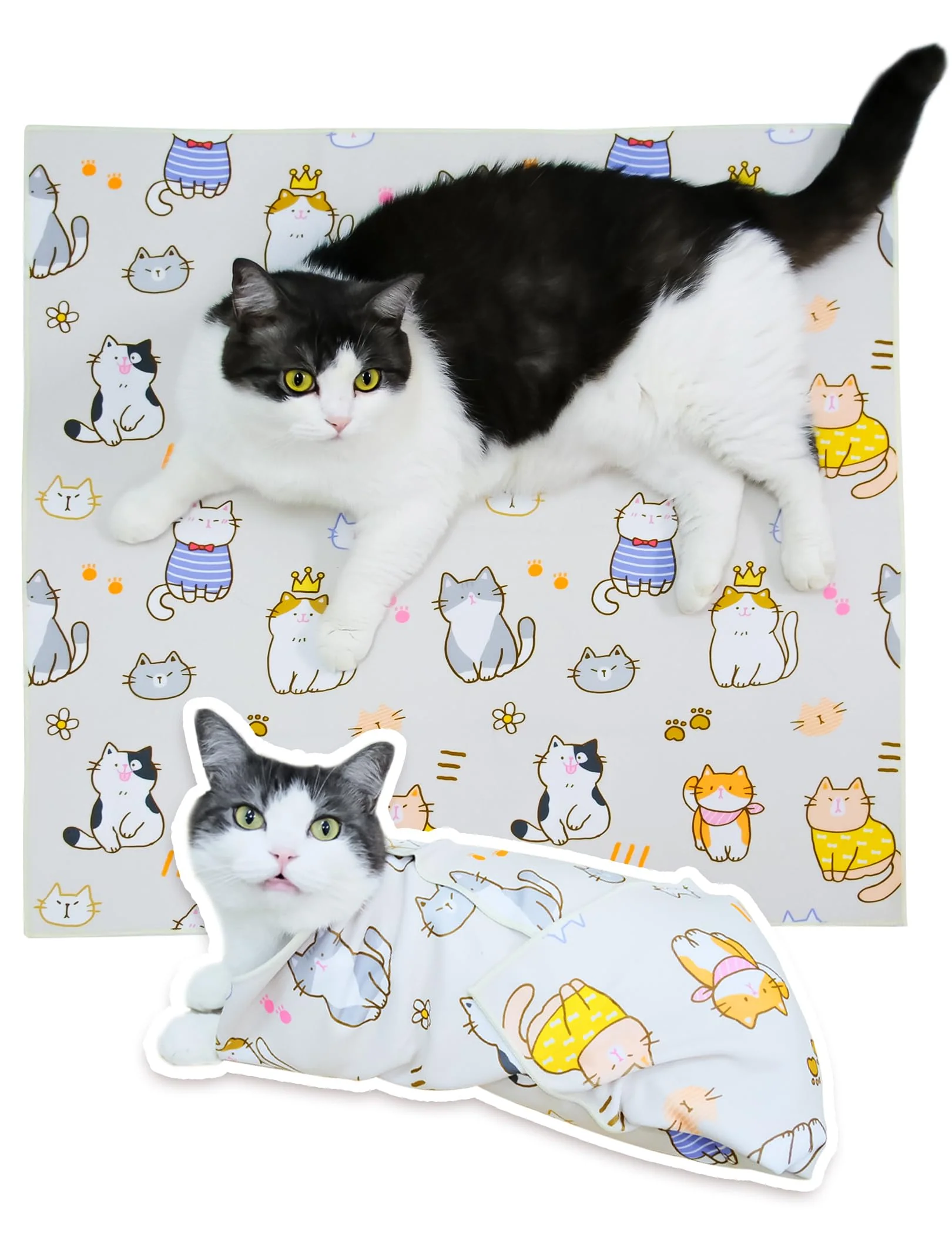 Premium Material BFNN Cat Grooming Wrap – 31.5-in Anti-Escape Calming Swaddle CatLand XL Luxury