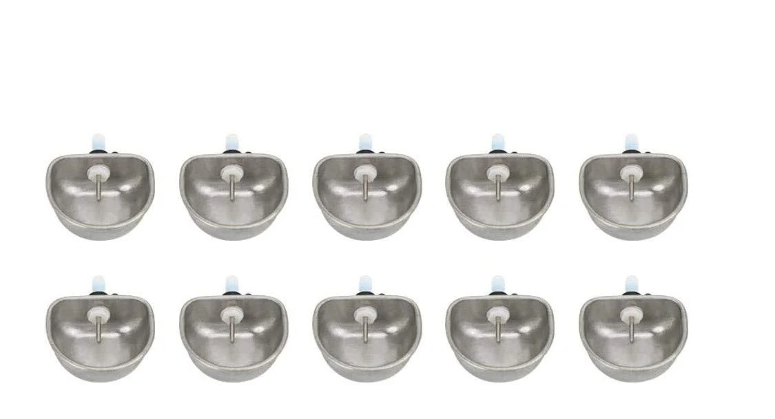 Flexible Pssopp 10-Piece Stainless Steel Rabbit Water Dispenser and Bowl – Automatic Drinker for Small Cages Classic