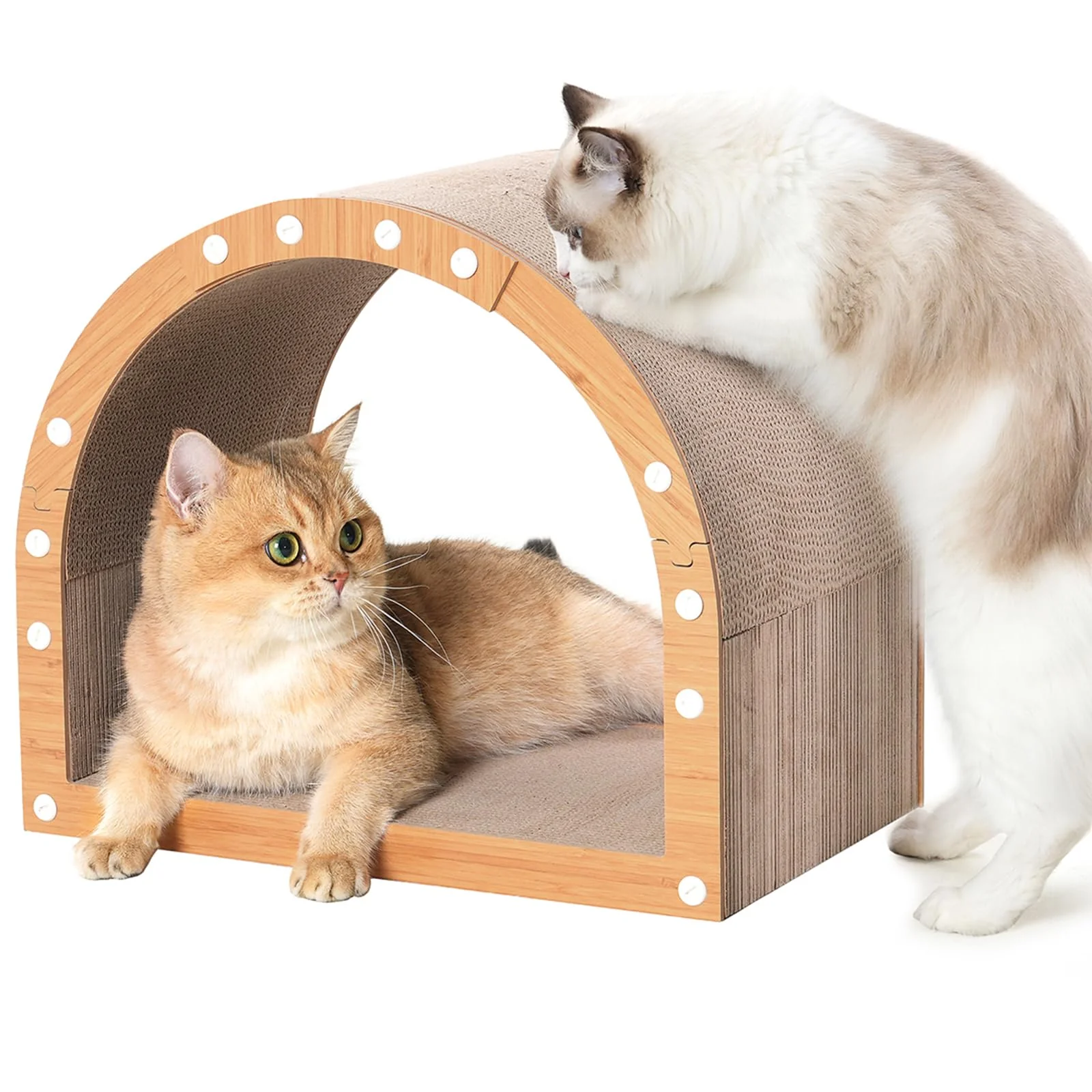 Premium Avont Cardboard Cat Scratcher House – Durable Indoor Kitty Scratcher Hideaway Dependable