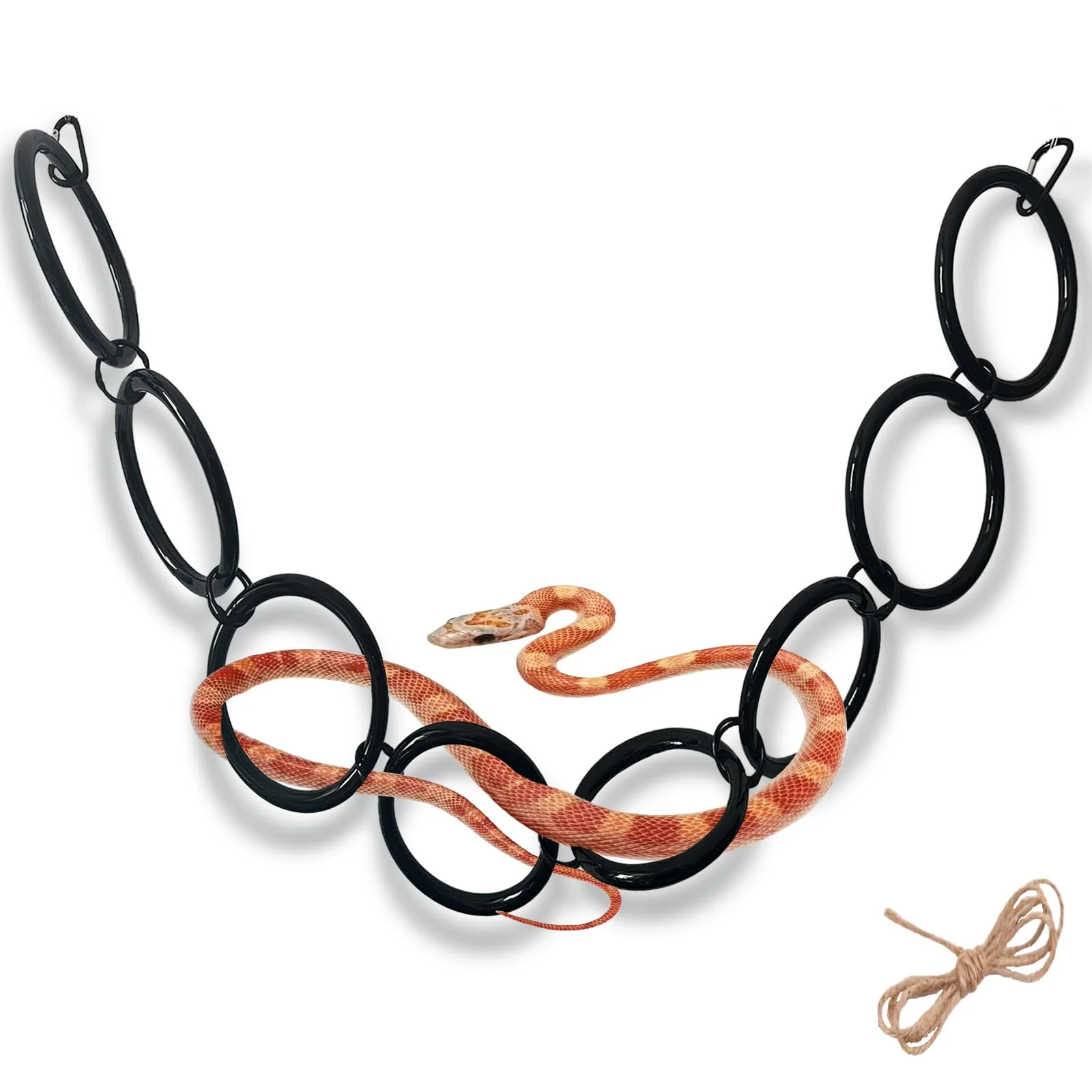 Recyclable Delllala Snake Climbing Chain Toys – Enrichment for Ball Pythons Corn Snakes Small Reptiles Reliable