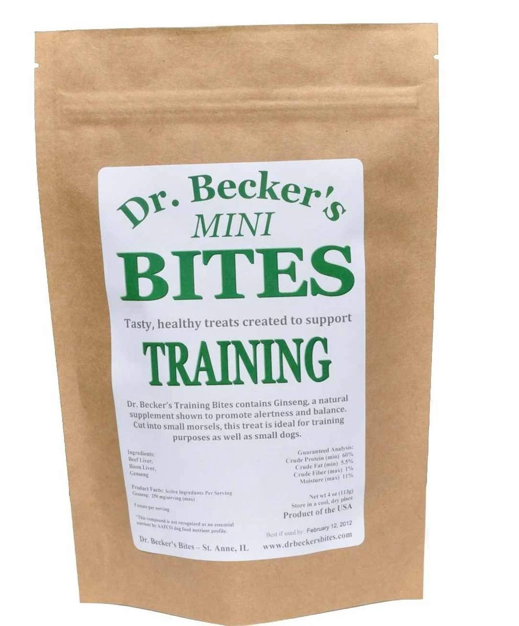 Clean Dr. Becker’s Mini Bites – All Natural Beef Liver Ginseng Training Treats for Small Dogs 5 oz Versatile
