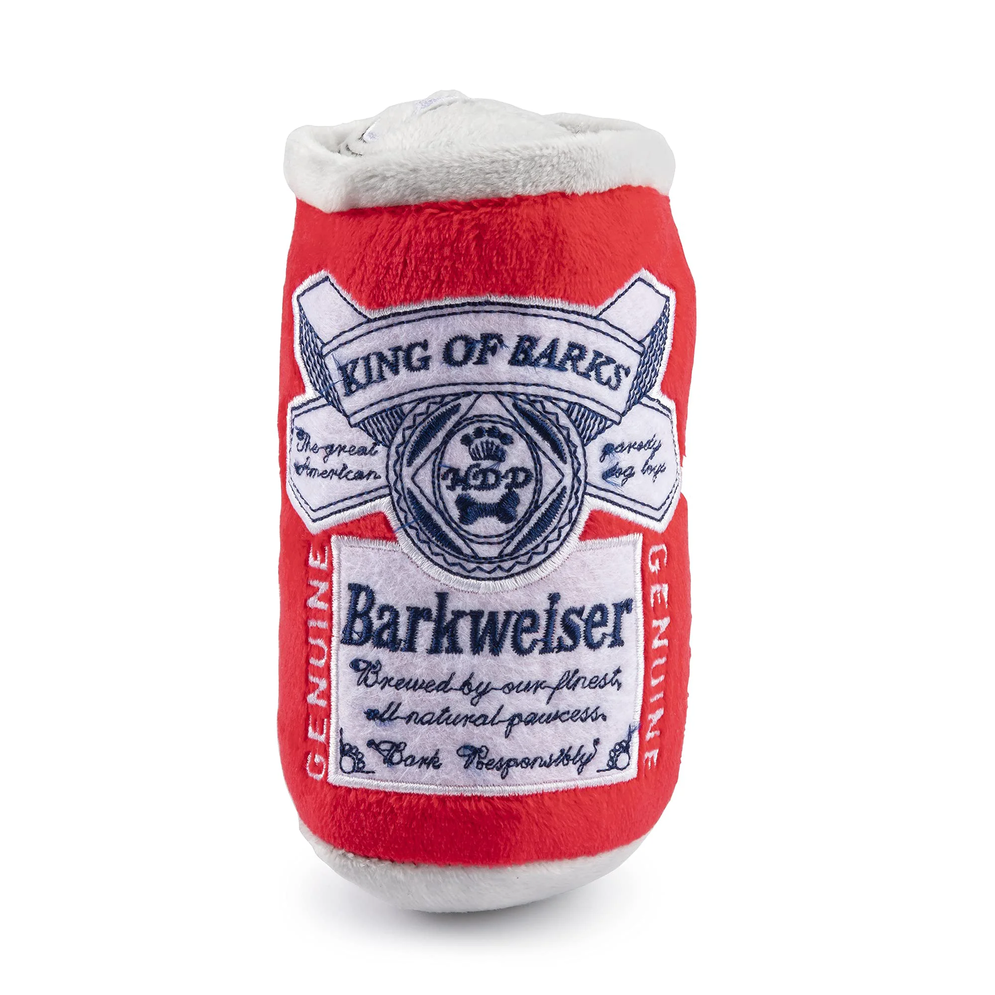 Next-Generation Haute Diggity Dog Barkweiser Beer Can Plush Toy with Squeaker – One Size Official