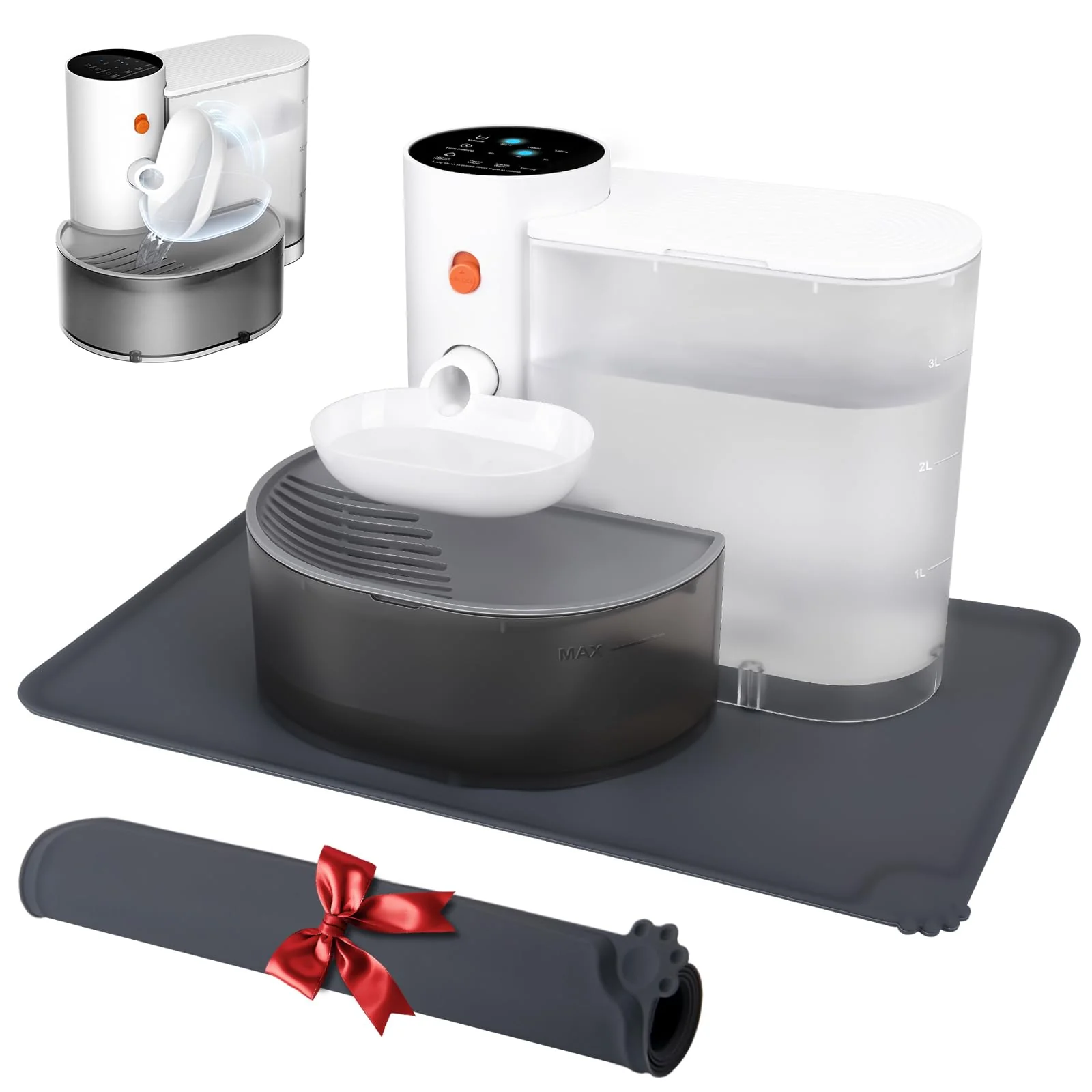 Efficient GOYJOY Smart Pet Water Fountain — Filterless 3L Self-Refill Ultra Silent 180-Day Battery Flexible