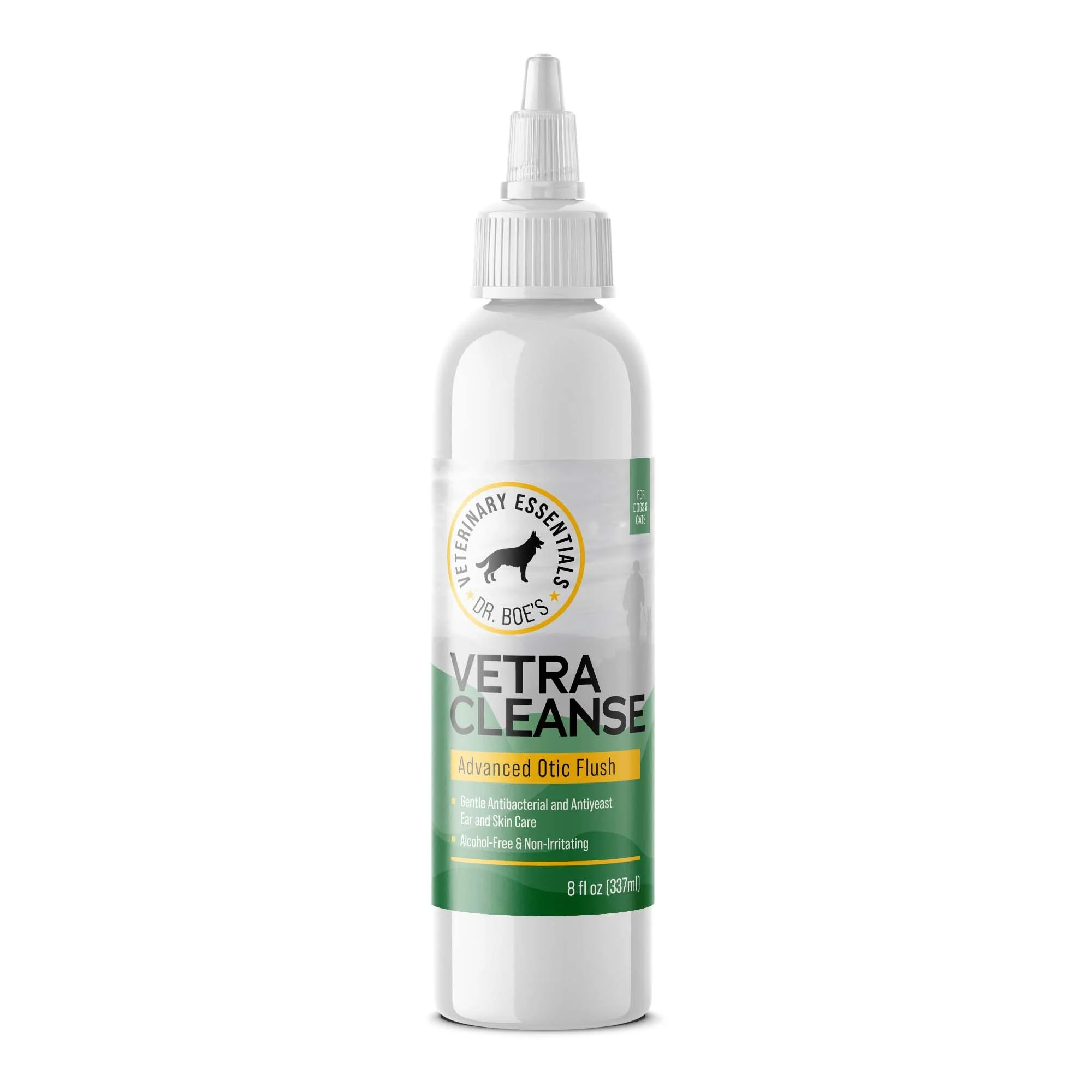 Organic Dr. Boe’s Veterinary Essentials VetraCleanse Advanced Otic Flush – Ear Cleaner for Dogs Cats 8 Fl Oz Responsible