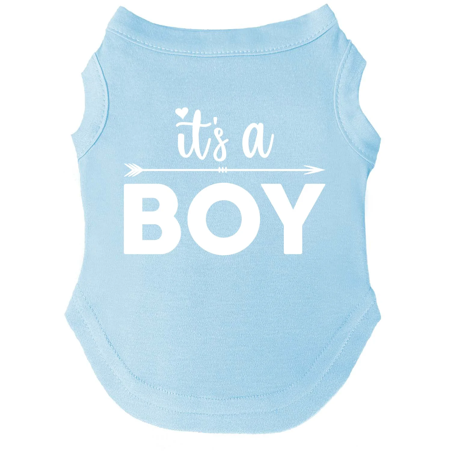 Safe Tees Tails It’s a Boy Dog Tee Shirt Baby Blue Sleeveless Dog Shirt 6X-Large Genuine