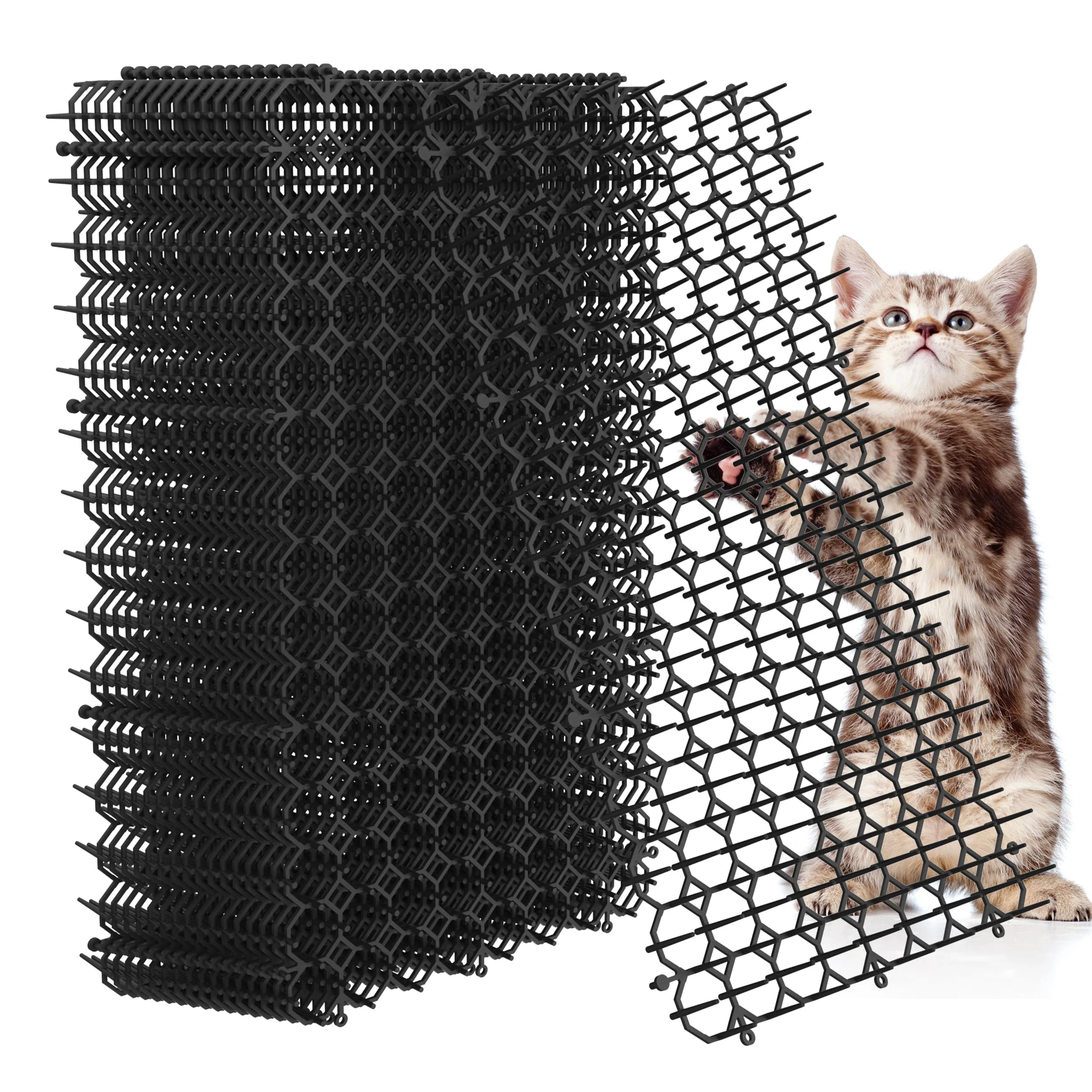 Eco-Friendly Hmyomina 16×8 Scat Mat for Cats – 10-Pack Indoor Outdoor Deterrent with Spikes Modern