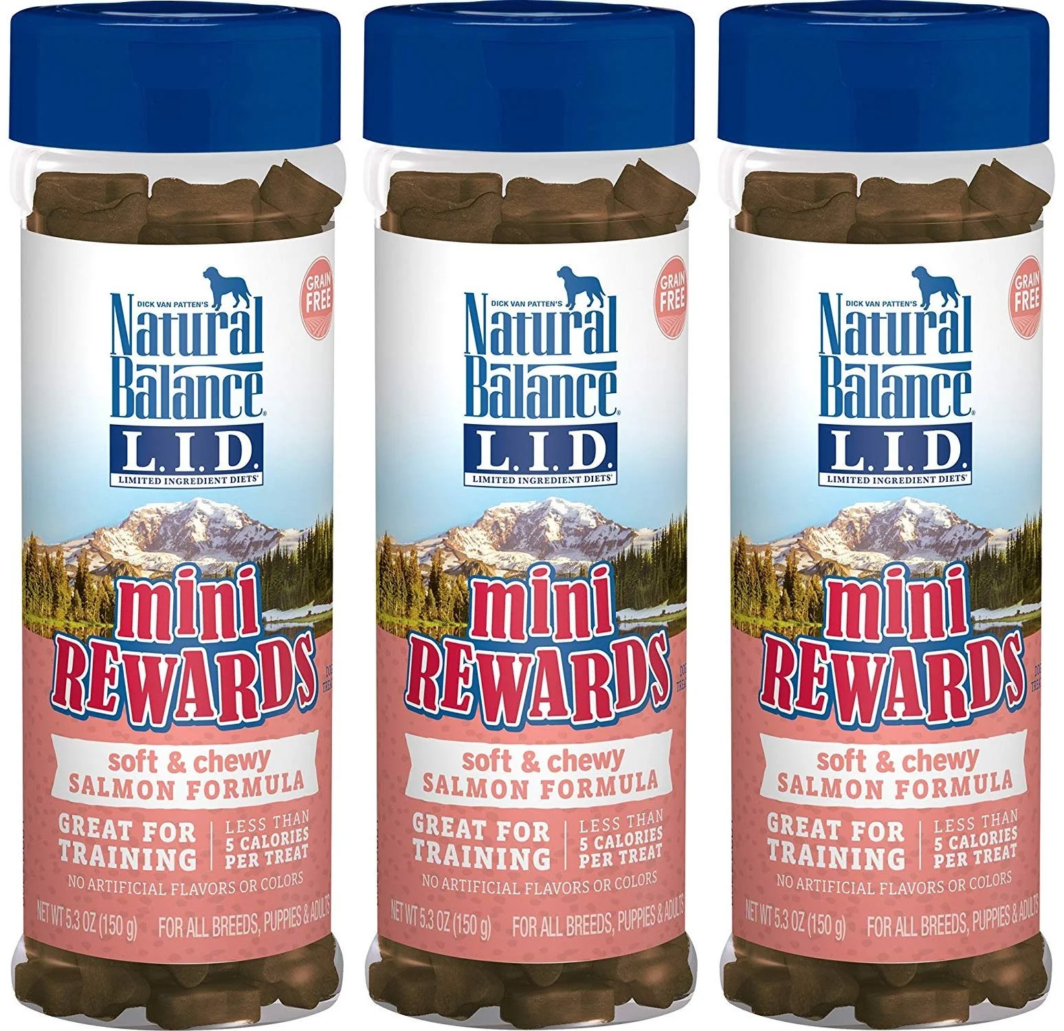 Proven Natural Balance Limited Ingredient Diets Mini Rewards Soft Chewy Dog Treats — Salmon 3 Pack 5.3 oz each Elegant