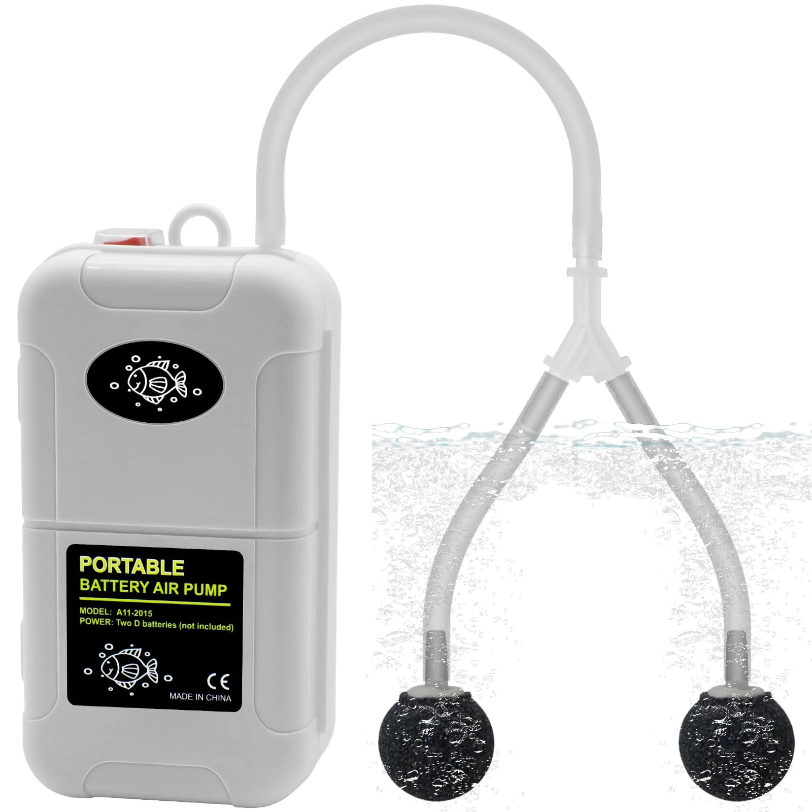 Environmentally Friendly YQMIGU Small Aerator for 6-Gallon Fish Buckets Portable Battery Air Pump Functional