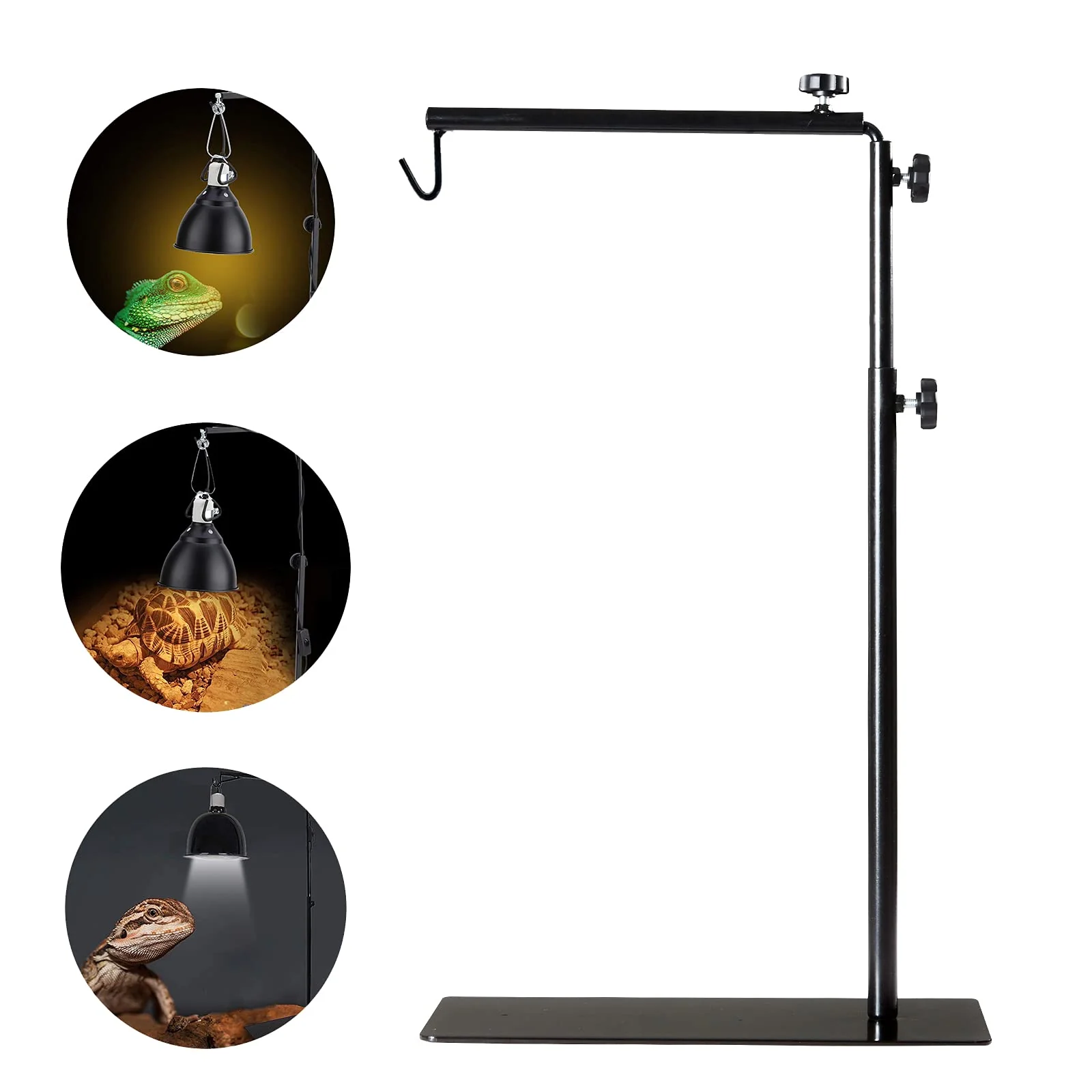 Sophisticated BETAZOOER Reptile Lamp Stand — Adjustable Metal Floor Light Holder for Terrarium Heating Enhanced