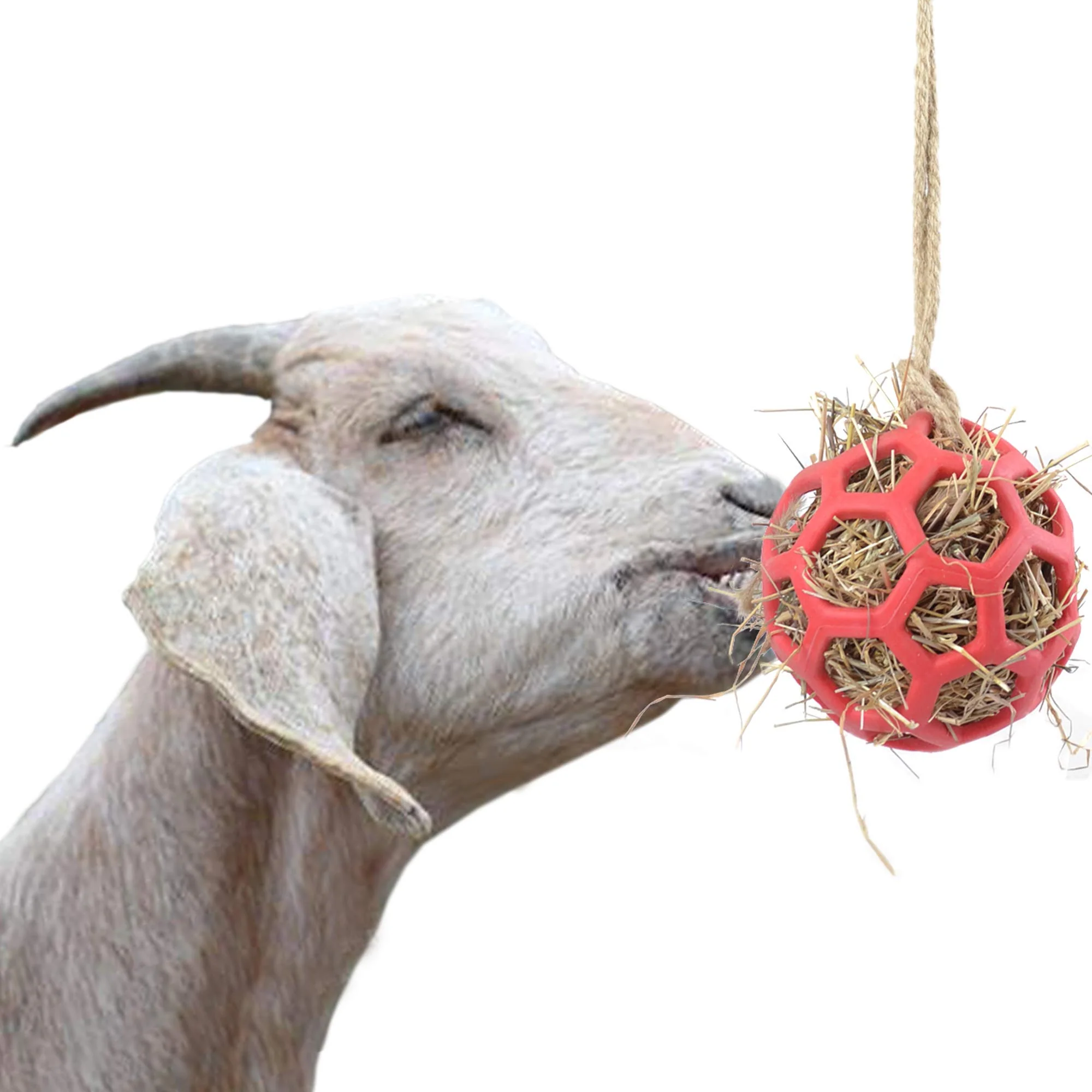 Secure YUYUSO Goat Feeder Toy – 50ft Rope Headbutting Ball for Exercise Treats Efficient