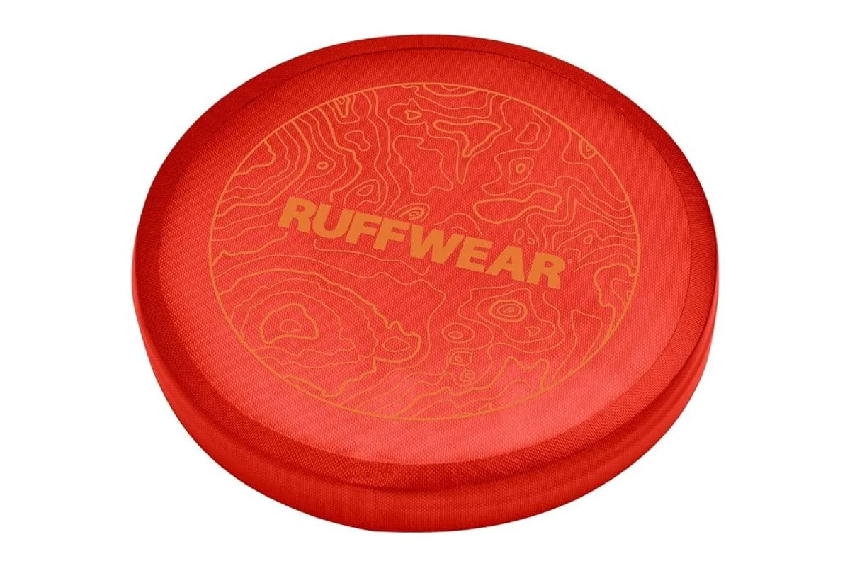 Ruffwear Camp Flyer Dog Frisbee – Lightweight Soft Durable Flying Disc for Land Fetch Red Sumac Official