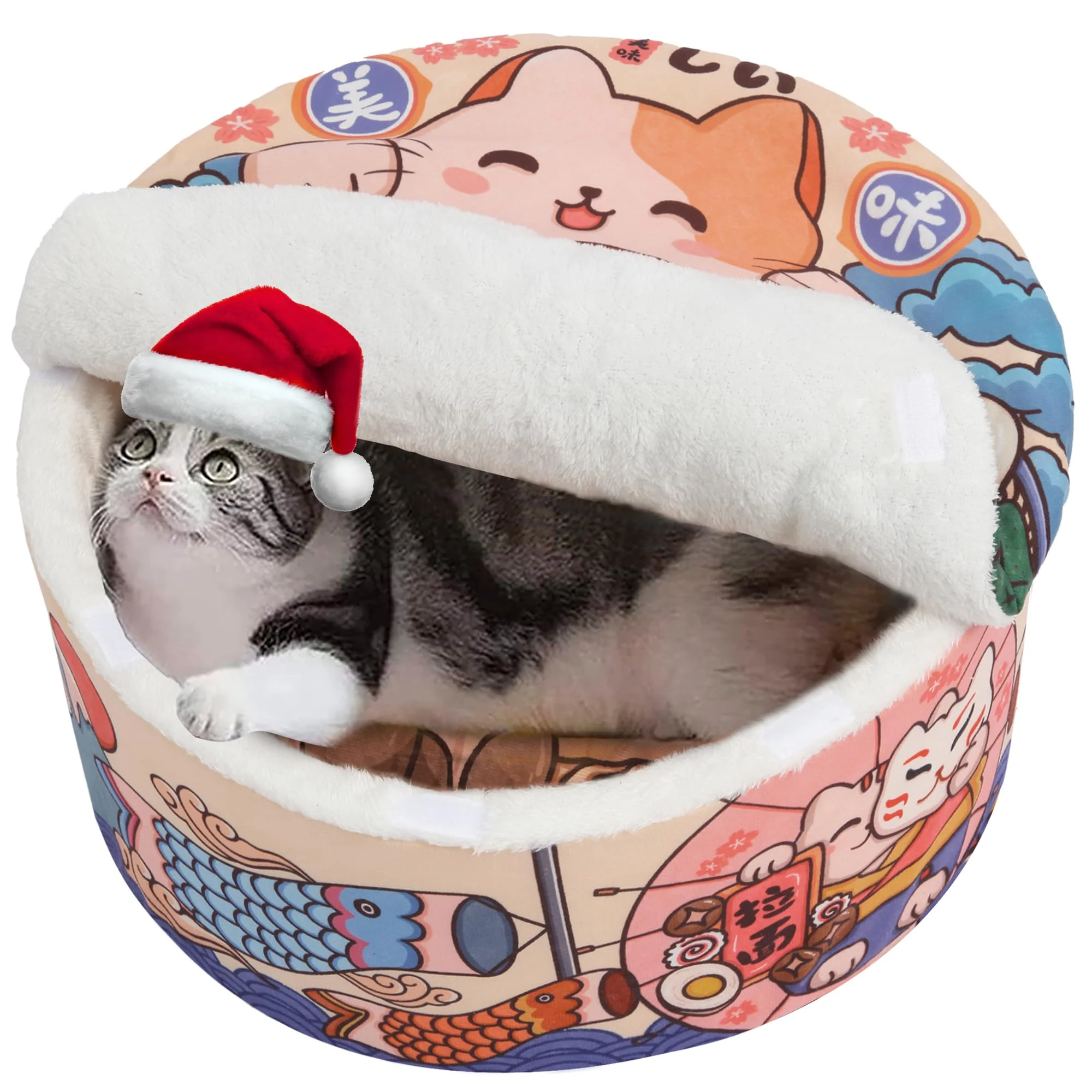 Breathable 寵幸 Ramen Noodle Pet Bed – Warm Ultra-Soft Nest for Cats Dogs First-Class