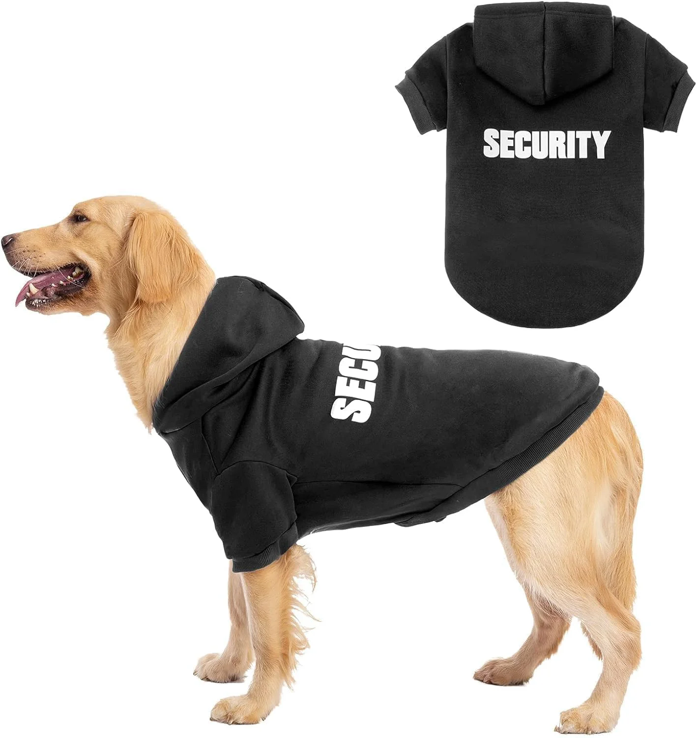 Traditional BINGPET Security Dog Hoodie – Soft Fleece Puppy Sweater for Cold Weather Artisan