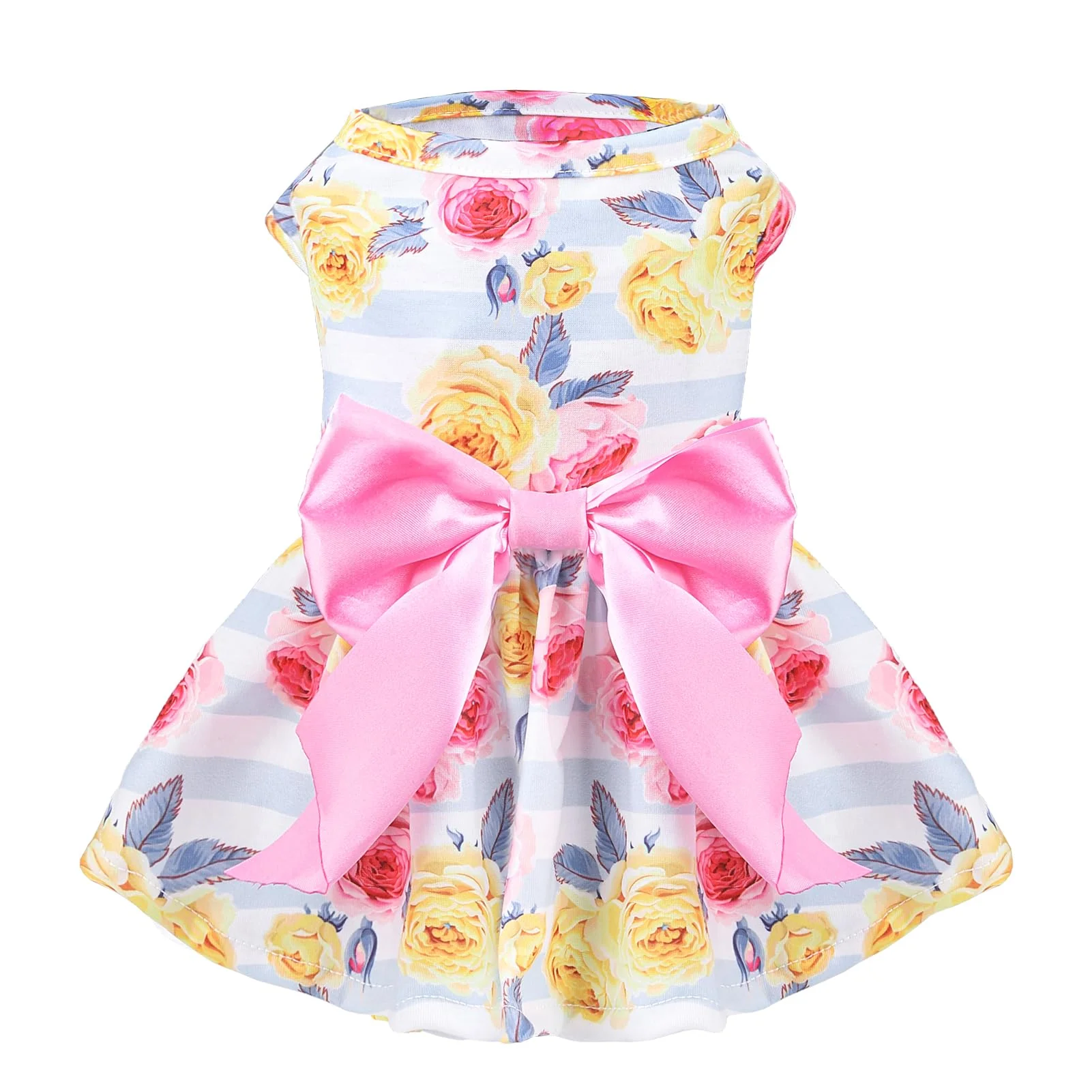 Superior PUPTECK Floral Dog Dress Lightweight Spring Outfit for Small Dogs XS–M Clean