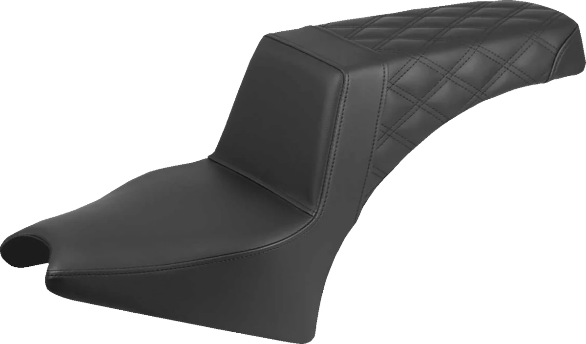 Professional SADDLEMEN Step-Up Seat – Rear Lattice Stitch – Black – Indian Scout ’25 I25-33-173 Natural