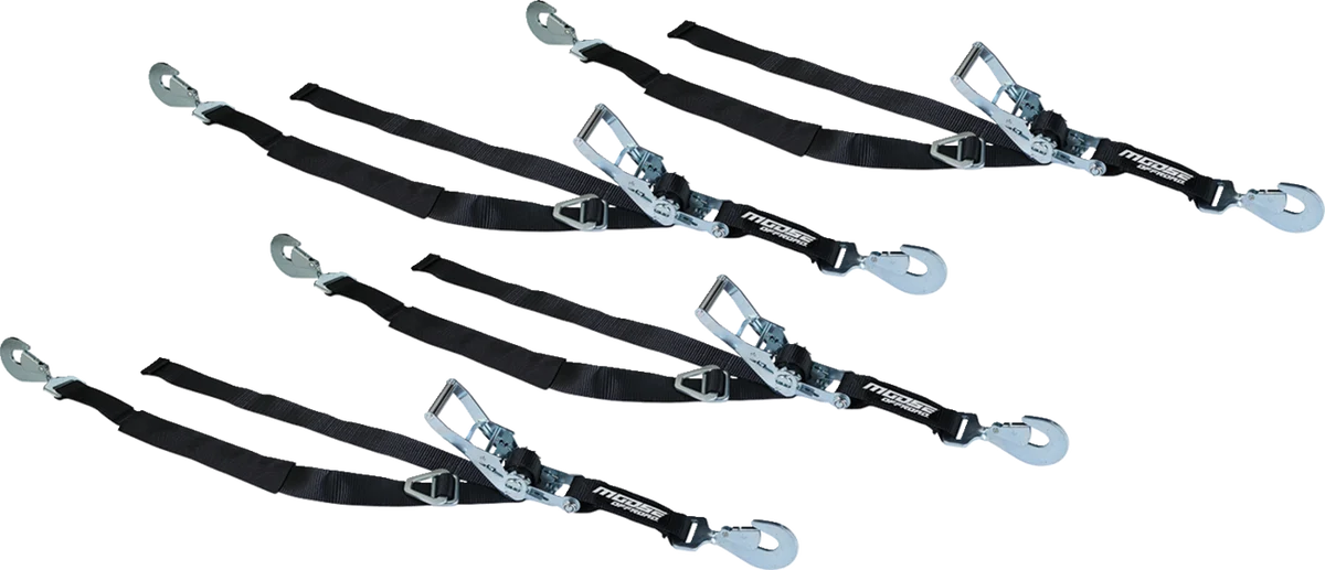 Breathable MOOSE OFFROAD Ratcheting Tiedown Pack – 2 x 8′ – Black 3920-0536 Optimized