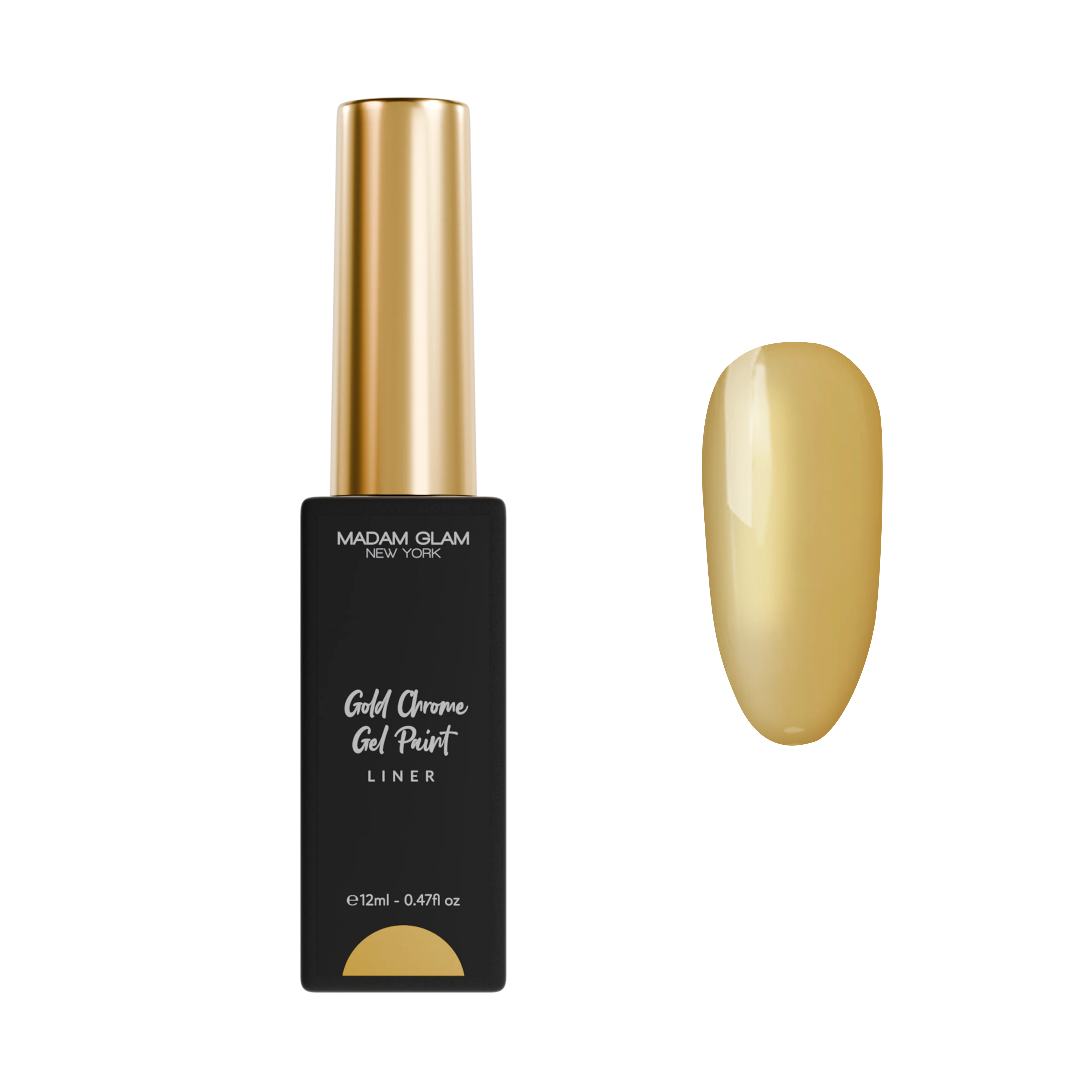Lightweight Delineador de pintura en gel cromado dorado Recyclable