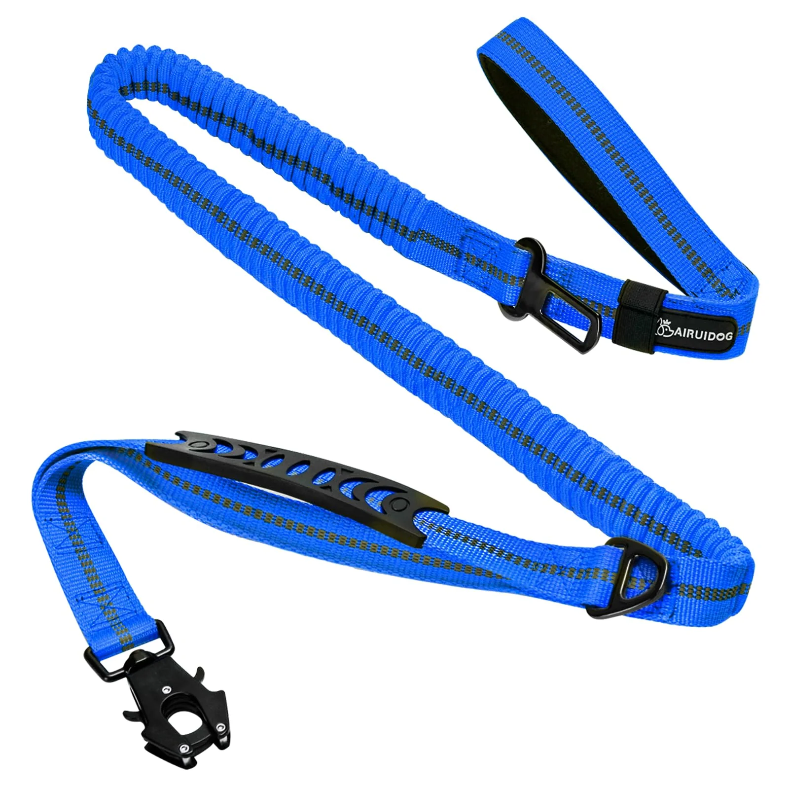 Authentic AIRUIDOG Heavy Duty Tactical Bungee Dog Leash – 4-6ft 2 Padded Handles Reflective Blue Reliable