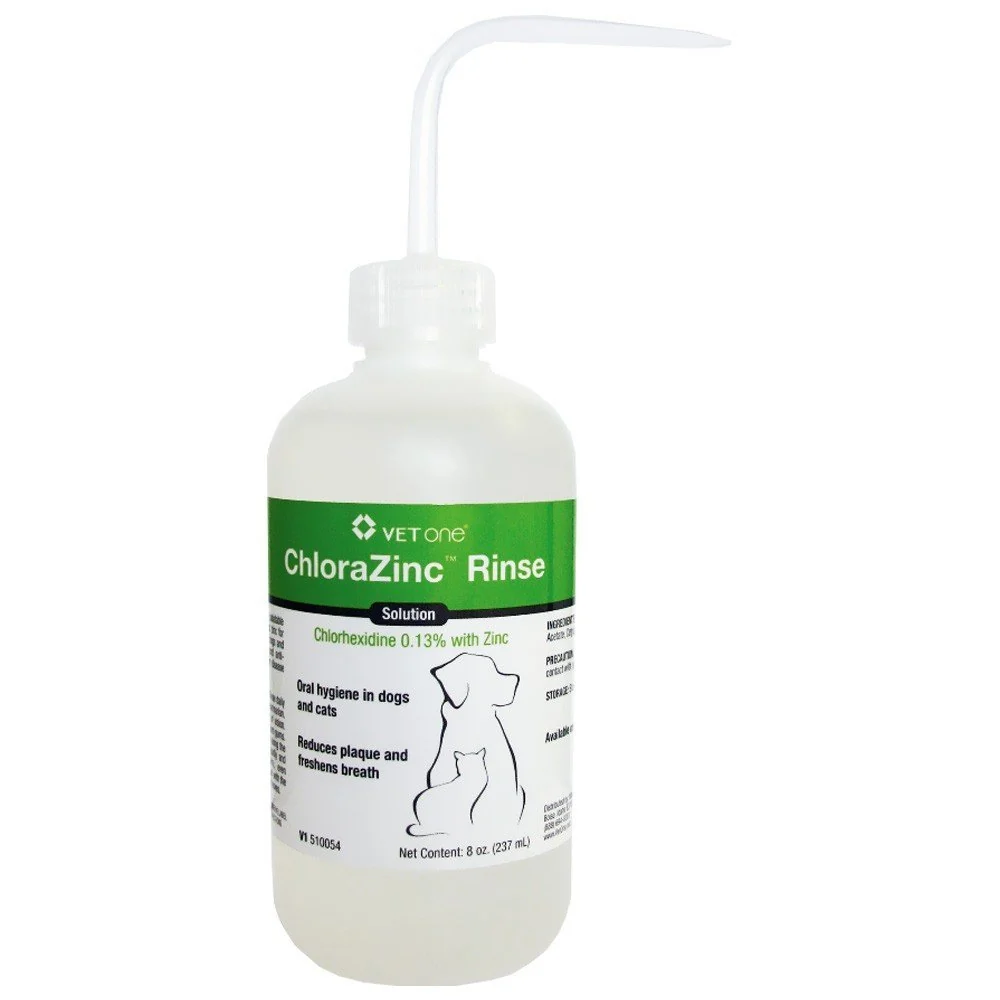 User-Friendly Vet One ChloraZinc Rinse 8 oz – Palatable Dental Rinse for Dogs Cats Minimalist