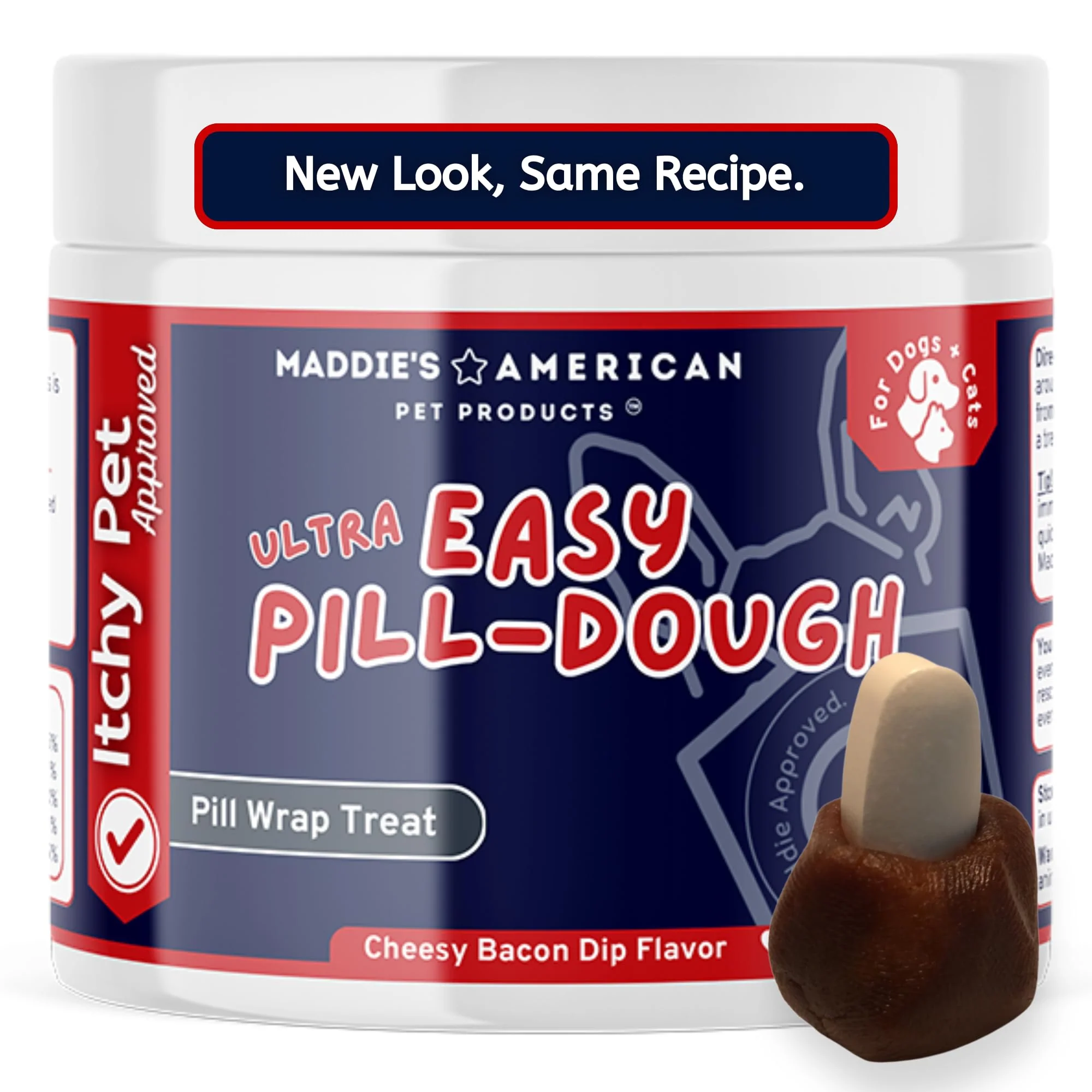 Easy-to-Use Maddie s Easy Pill Ultra Pet Wrap – Hypoallergenic Pill Pocket for Dogs Cats Chicken- Cheesy Dip Bacon Flavor Breathable