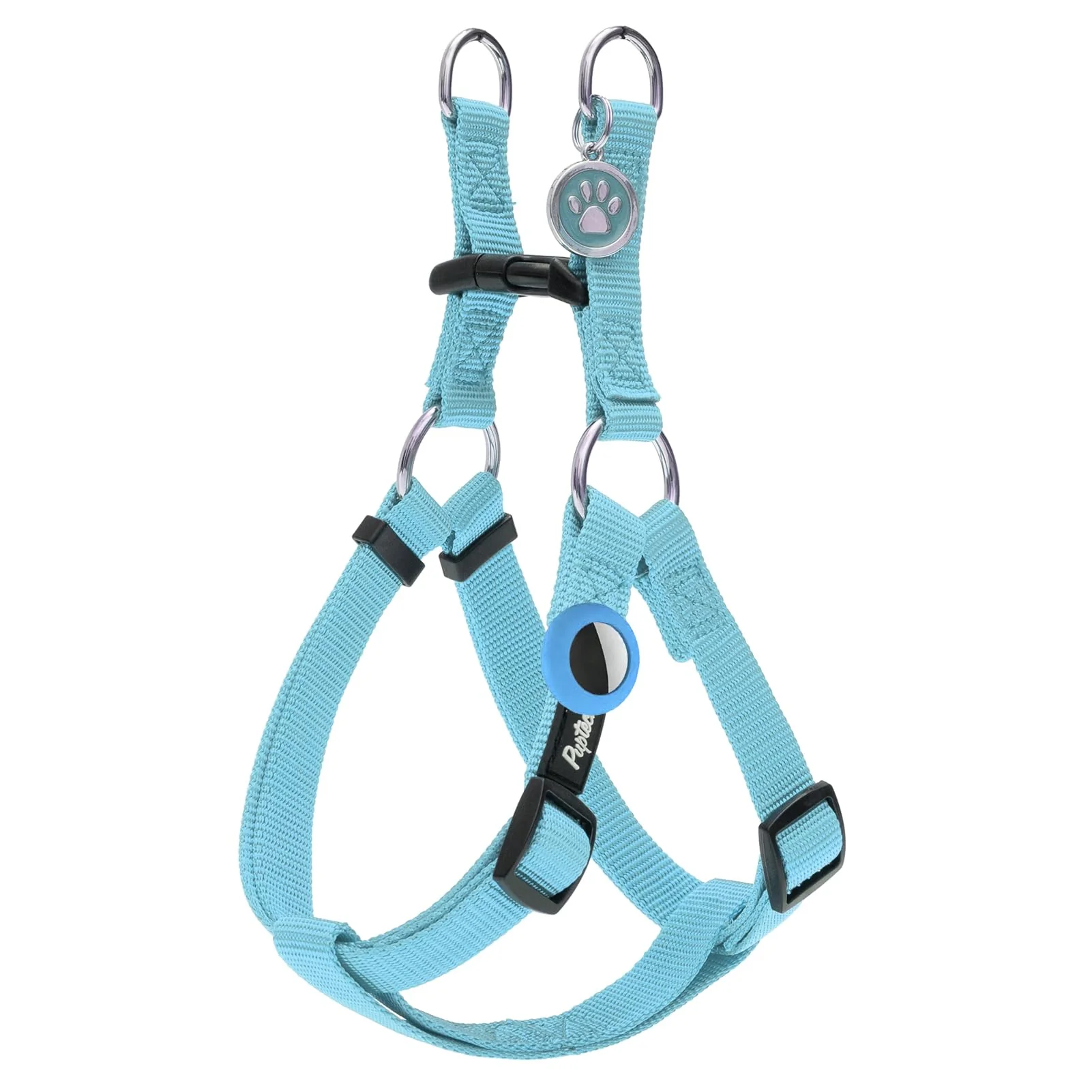 Exclusive PUPTECK No Pull Dog Harness – Soft Adjustable Nylon Step-In Vest Sky Blue Size S Fine Crafted