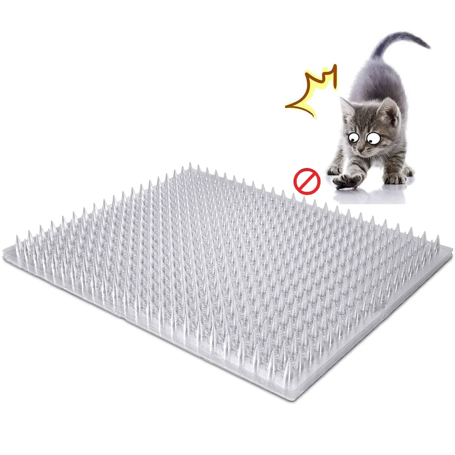 Premium Material Aocoray 8 Pack Cat Deterrent Mats – Outdoor Indoor Pet Training 16×13 Inches 12 Sq Ft Coverage Easy-to-Use