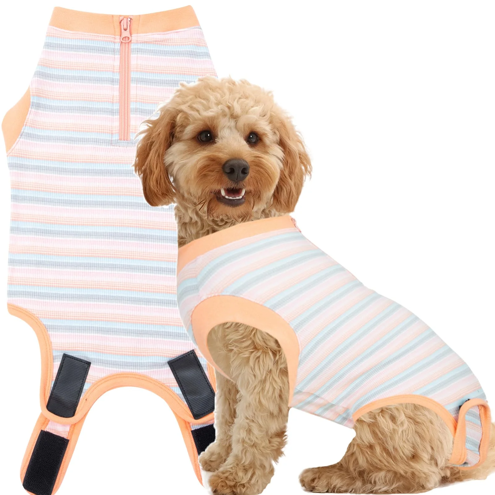 Effective Wabdhaly Recovery Suit for Dogs – Soft Zipper Surgery Suit Cone for Spay Female Specialty
