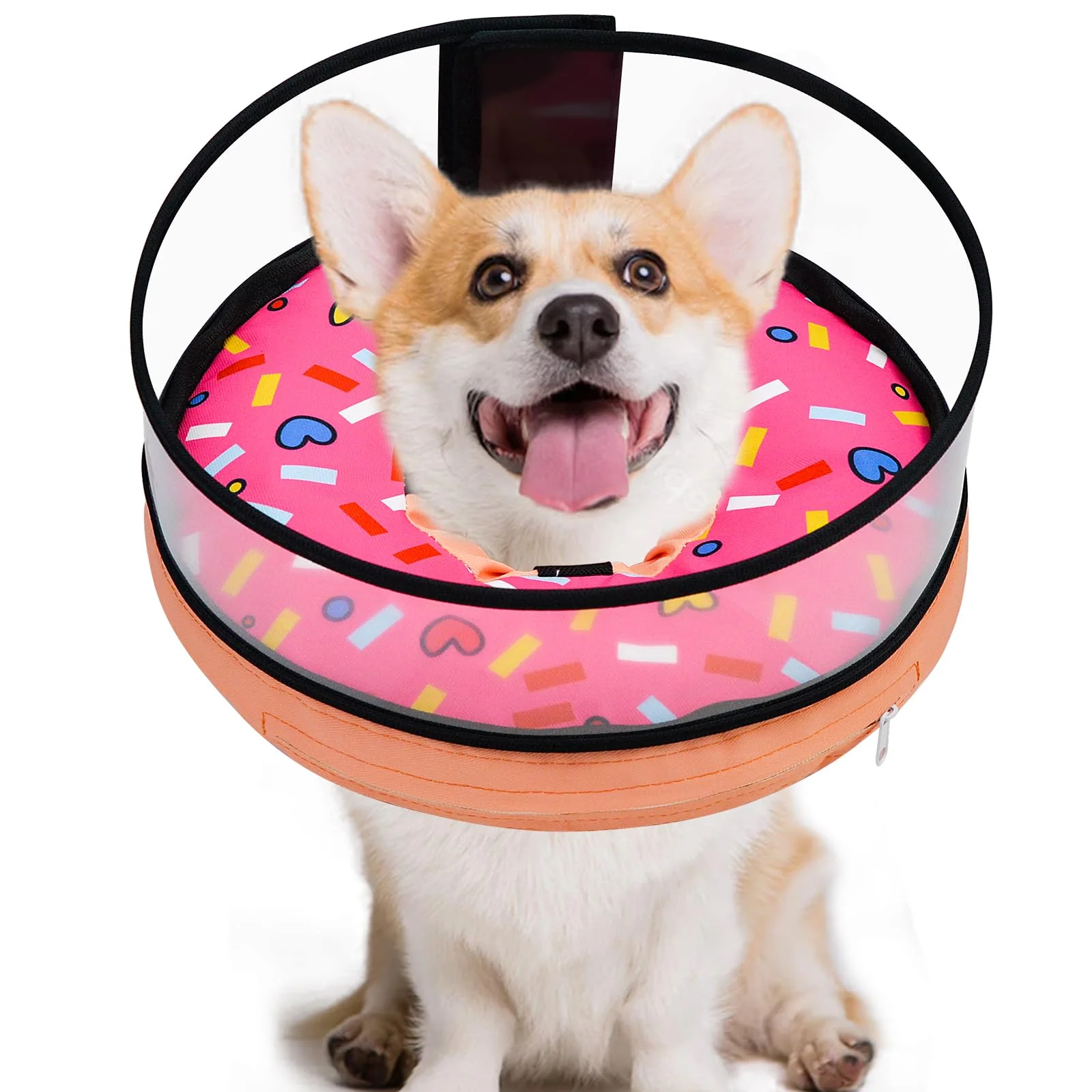Safe MRSOHRET Pink Inflatable Dog Cone – Does Not Impede Vision Multi-Size Recovery Collar Traditional