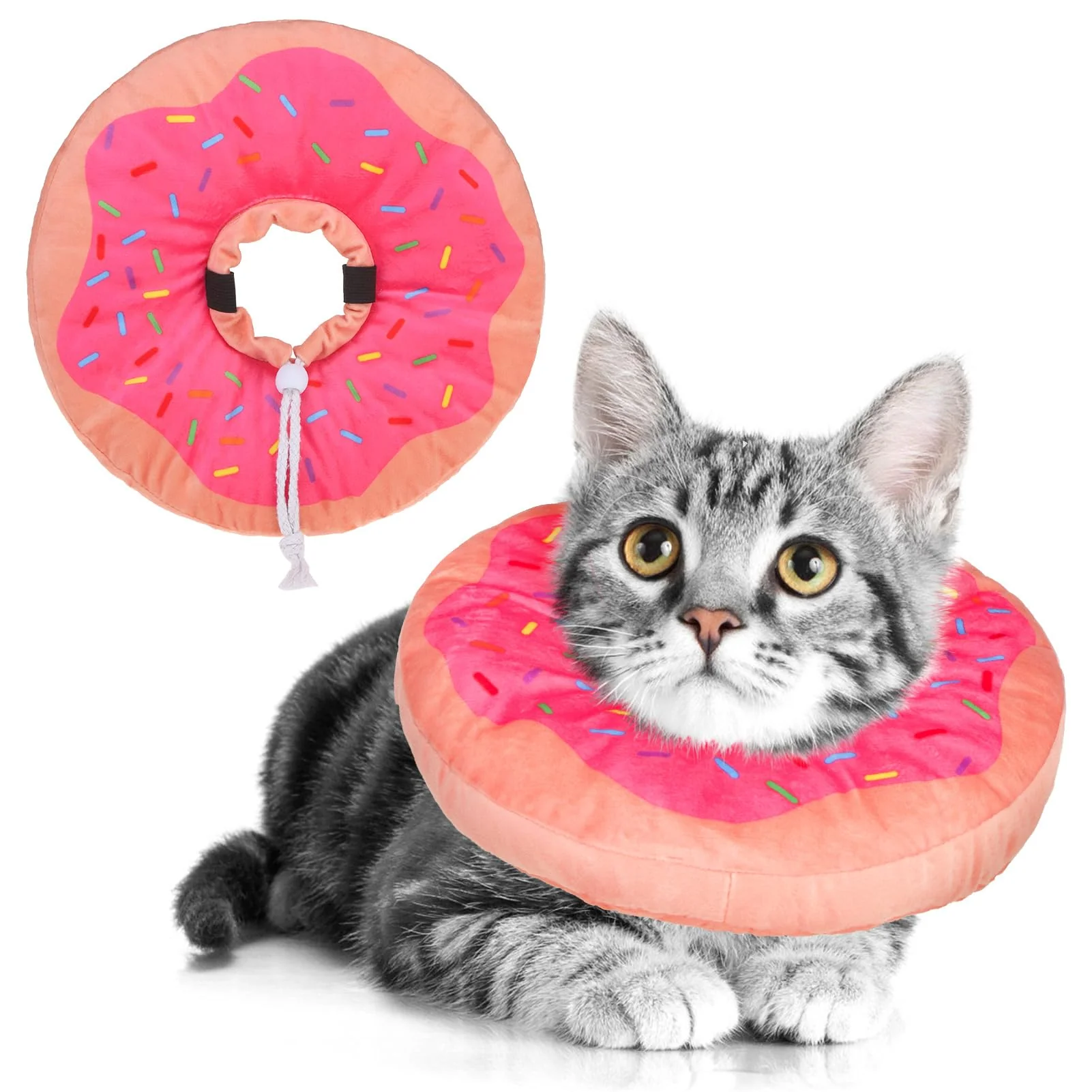High-Quality BEAUTYZOO Cat Cone Collar Soft – Adjustable Pink Elizabeth Circle Collar for Cats Superior