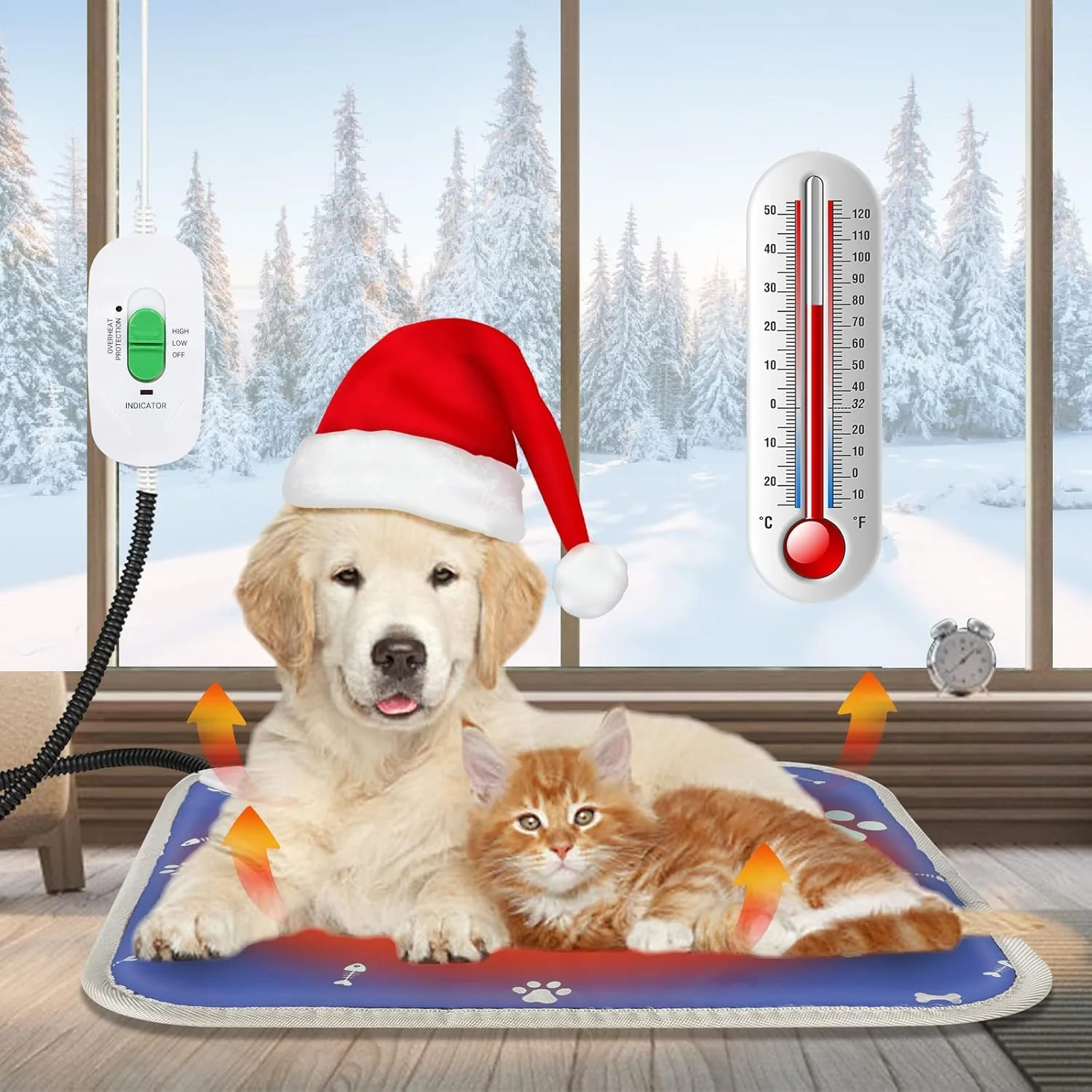 Superior HUENLYEL Pet Heating Pad for Cats Dogs Waterproof Chew-Resistant Cord Auto Temperature Exceptional