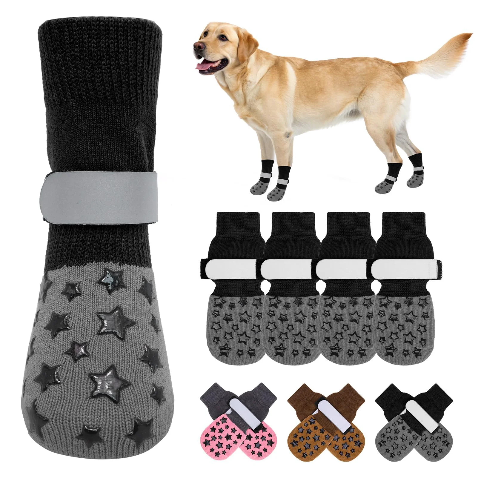 Smart BEAUTYZOO Anti Slip Dog Socks — Secure Grip Paw Protection Floor Safe Modern