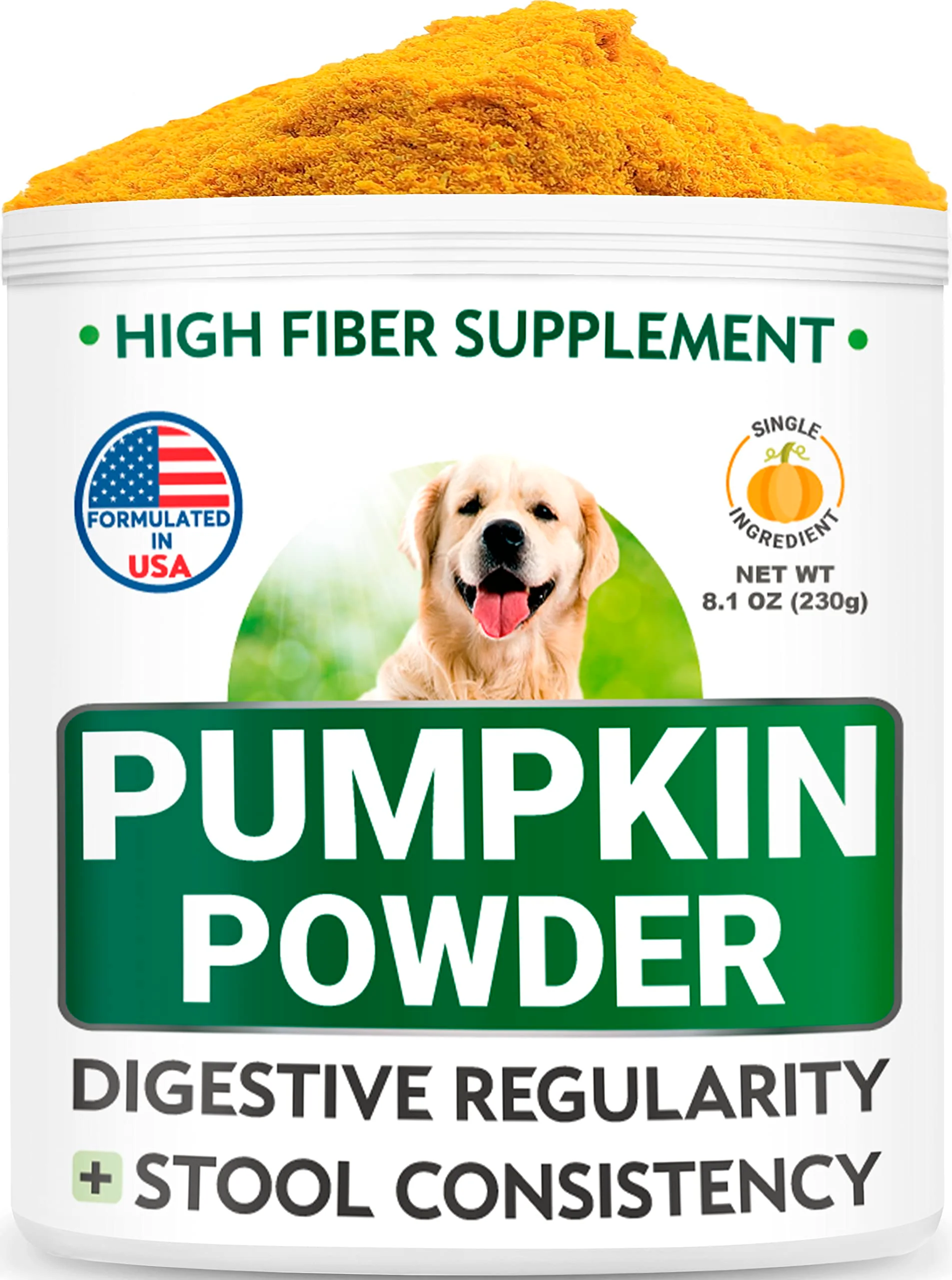 Premium Material BARK SPARK Pumpkin for Dogs – 8.1 oz Dehydrated Pumpkin Powder for Digestive Support User-Friendly