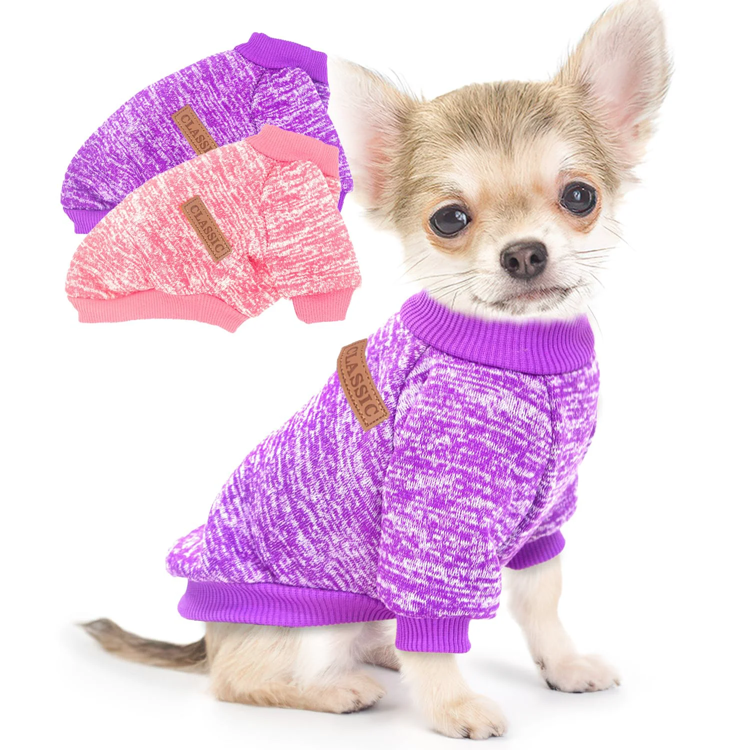 Reliable Two-Piece Dog Sweaters for Small Dogs – Warm Winter Knitwear Set Fine