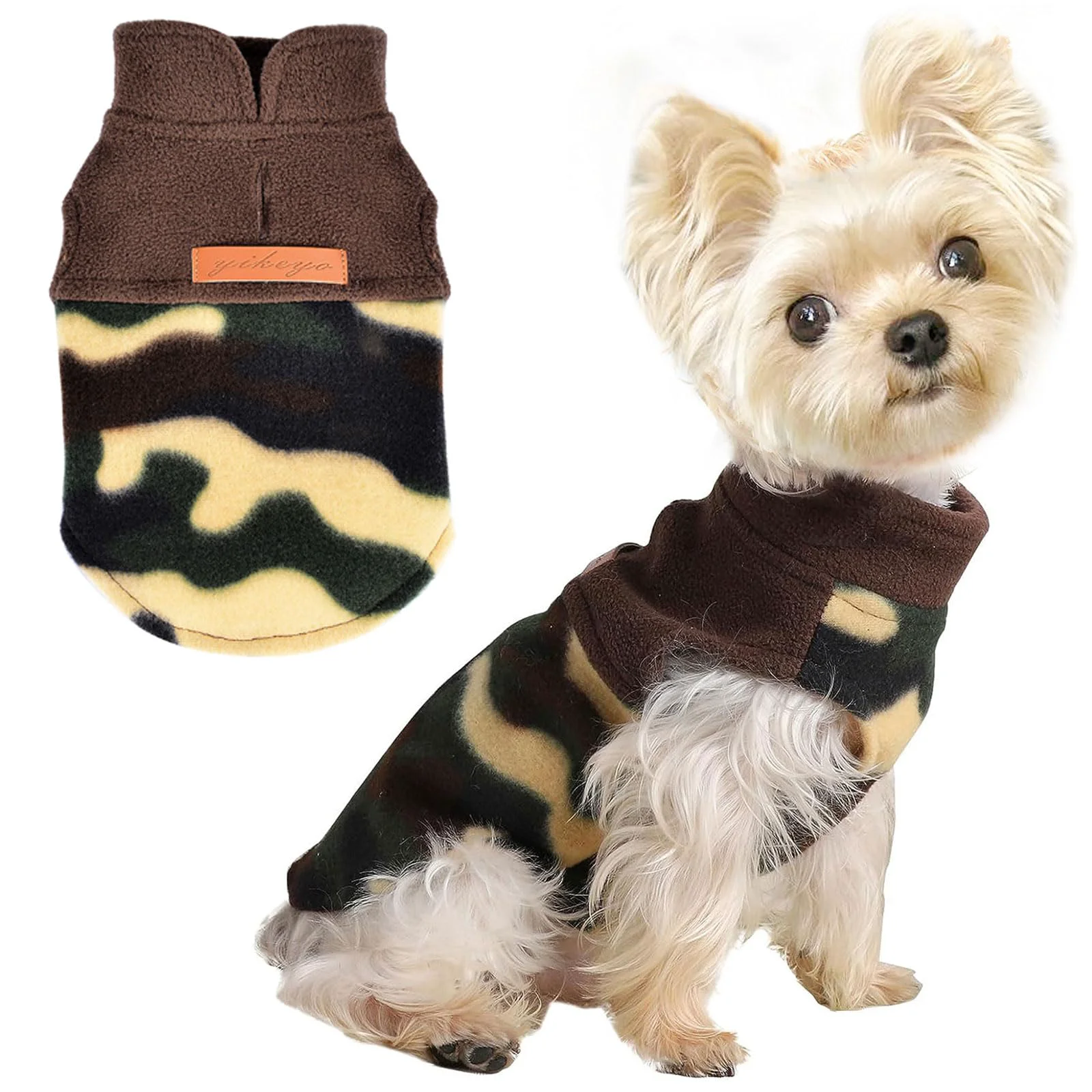 Fine Crafted Shifenmei XXS Camouflage Dog Sweater — Warm Winter Pullover for Tiny Dogs Chihuahua Yorkie Unique